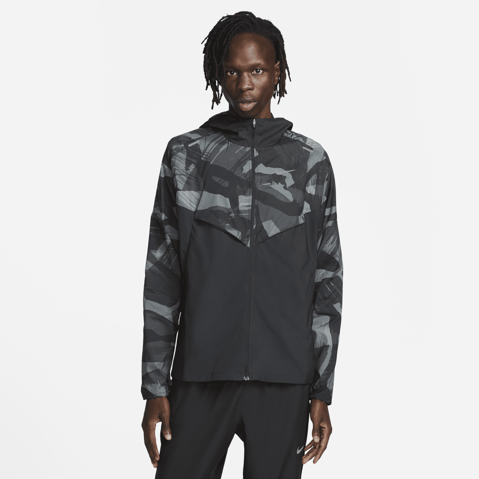 Nike grey hotsell camo jacket