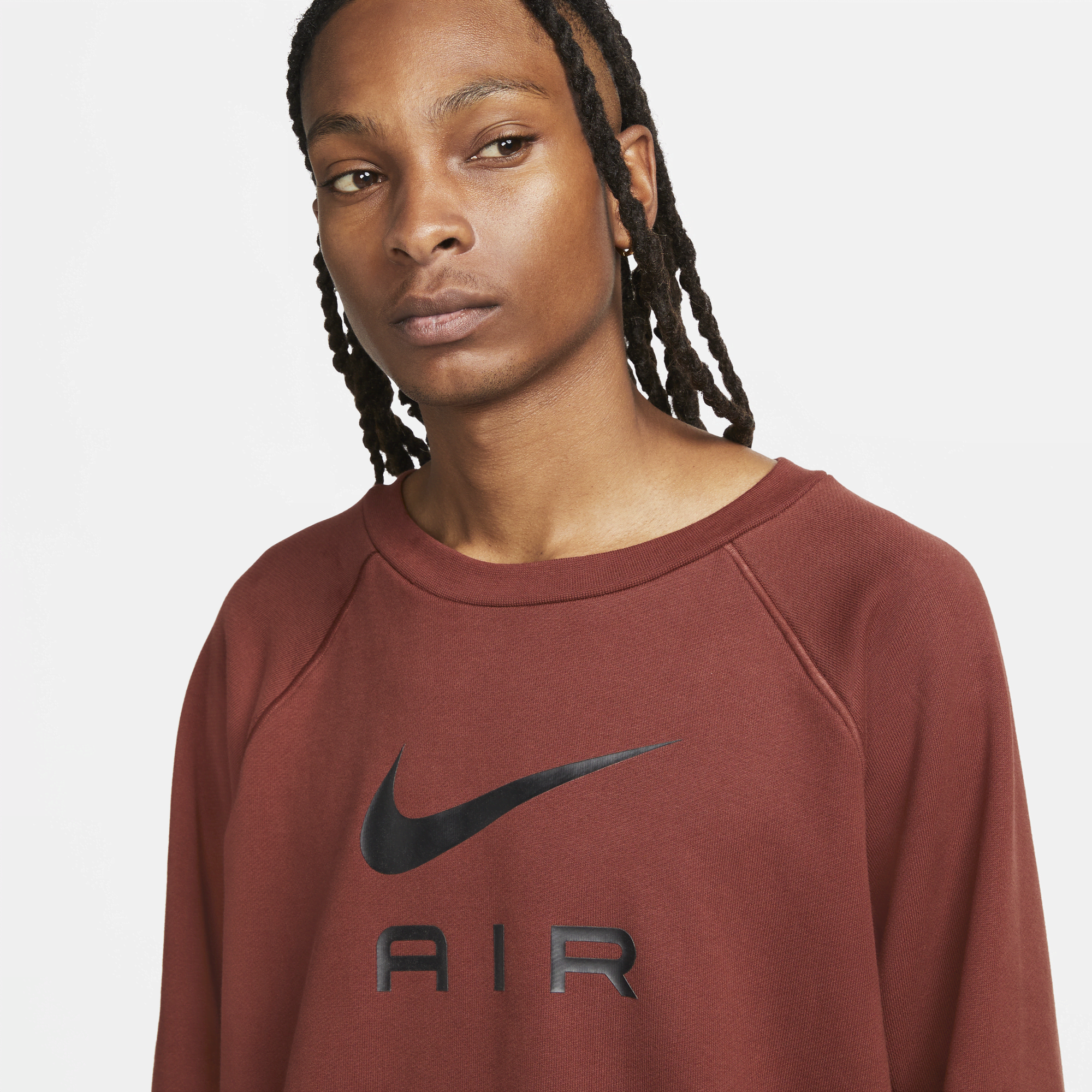 Shop Sportswear Air Men s French Terry Crew Nike KSA
