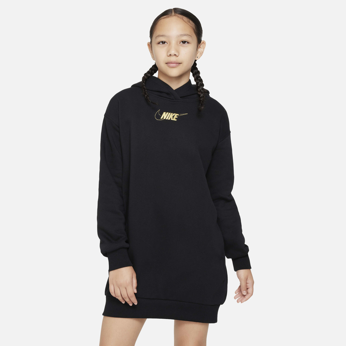 Buy Nike Sportswear Club Fleece Older Kids' (Girls') Hoodie Dress - Black/Metallic Gold @ Nike Saudi Buy Nike Sportswear Club Fleece Older Kids' (Girls') Hoodie Dress - Black/Metallic Gold @ Nike Saudi