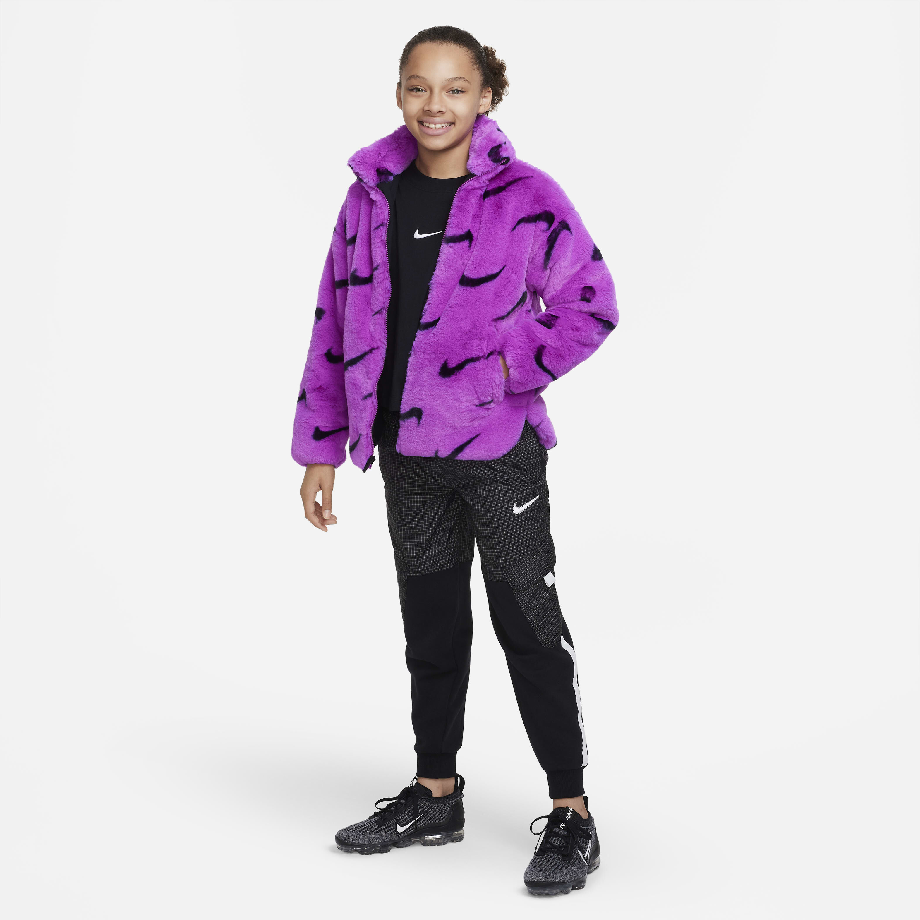 Nike fur hooded jacket shop