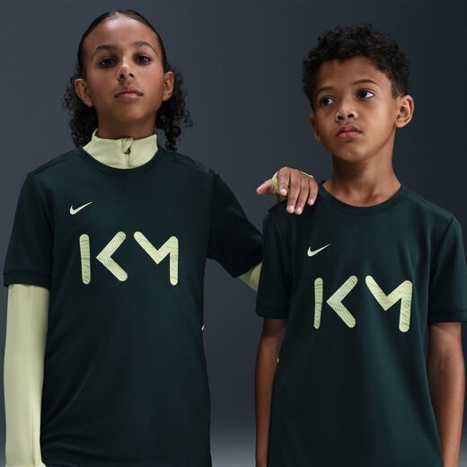 T-Shirts & Tops-Nike, Kylian Mbapp&eacute; Academy, Older Kids' Nike Dri-FIT Football Short-Sleeve Top