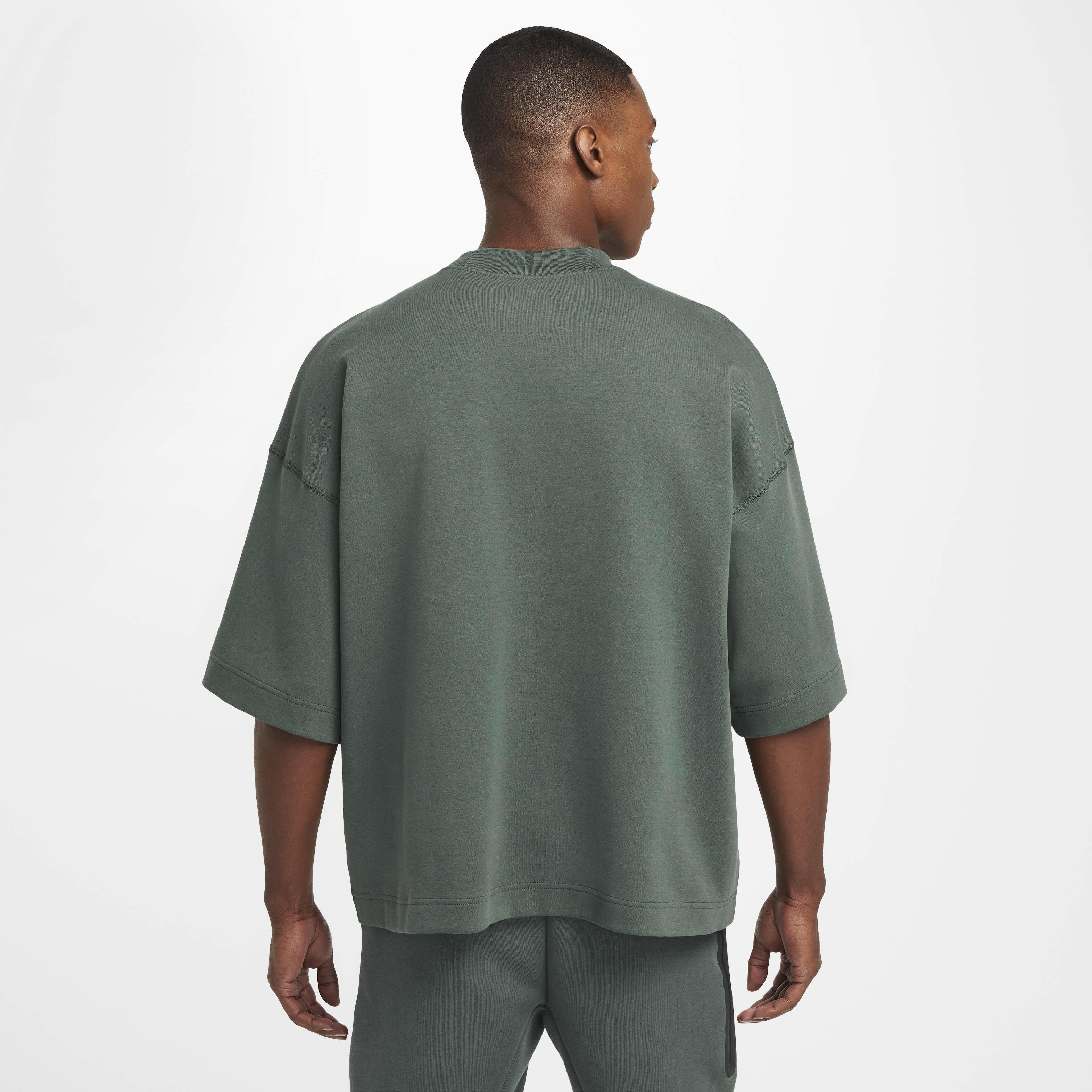 Buy Nike Tech Men's Short-Sleeve Fleece Top - Vintage Green