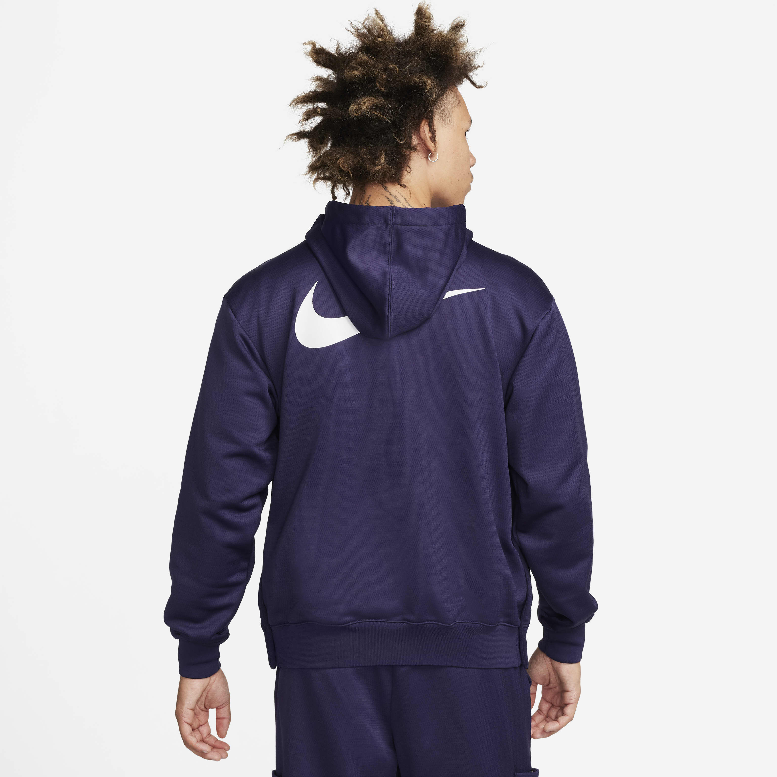 Buy Nike Men s Therma FIT Full Zip Basketball Hoodie Purple Ink Violet Shock Photon Dust Nike Saudi Official