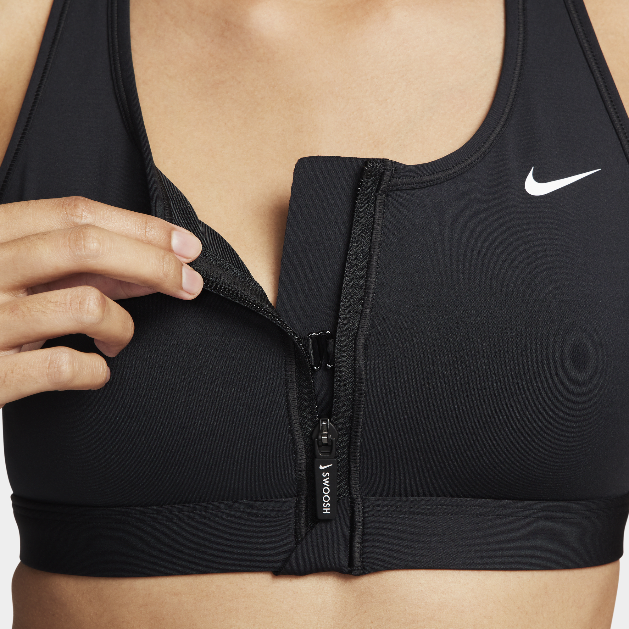 Nike pro deals zip bra