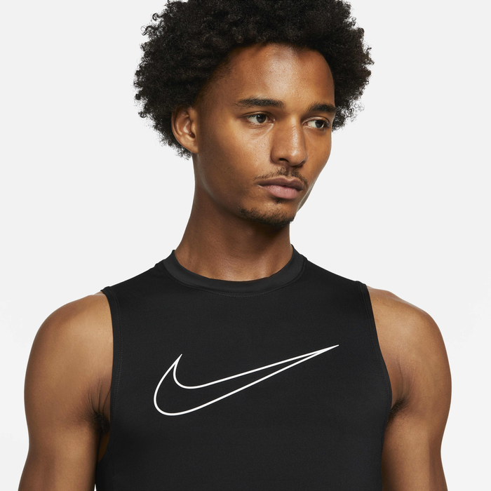 Buy Nike Pro Dri-FIT Men's Tight-Fit Sleeveless Top - Black/White ...