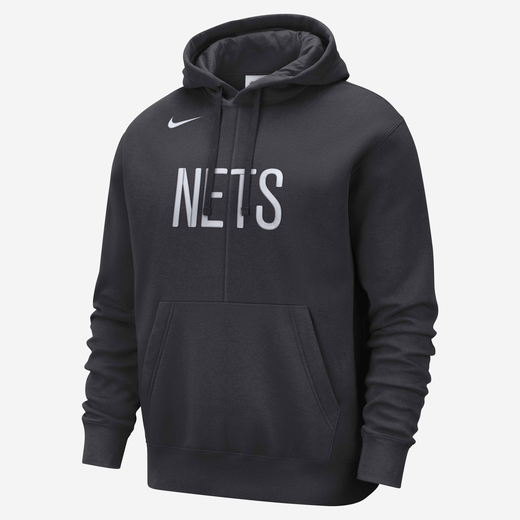 Hoodies & Sweatshirts-Nike, Brooklyn Nets Courtside, Men's Nike NBA Fleece Pullover Hoodie