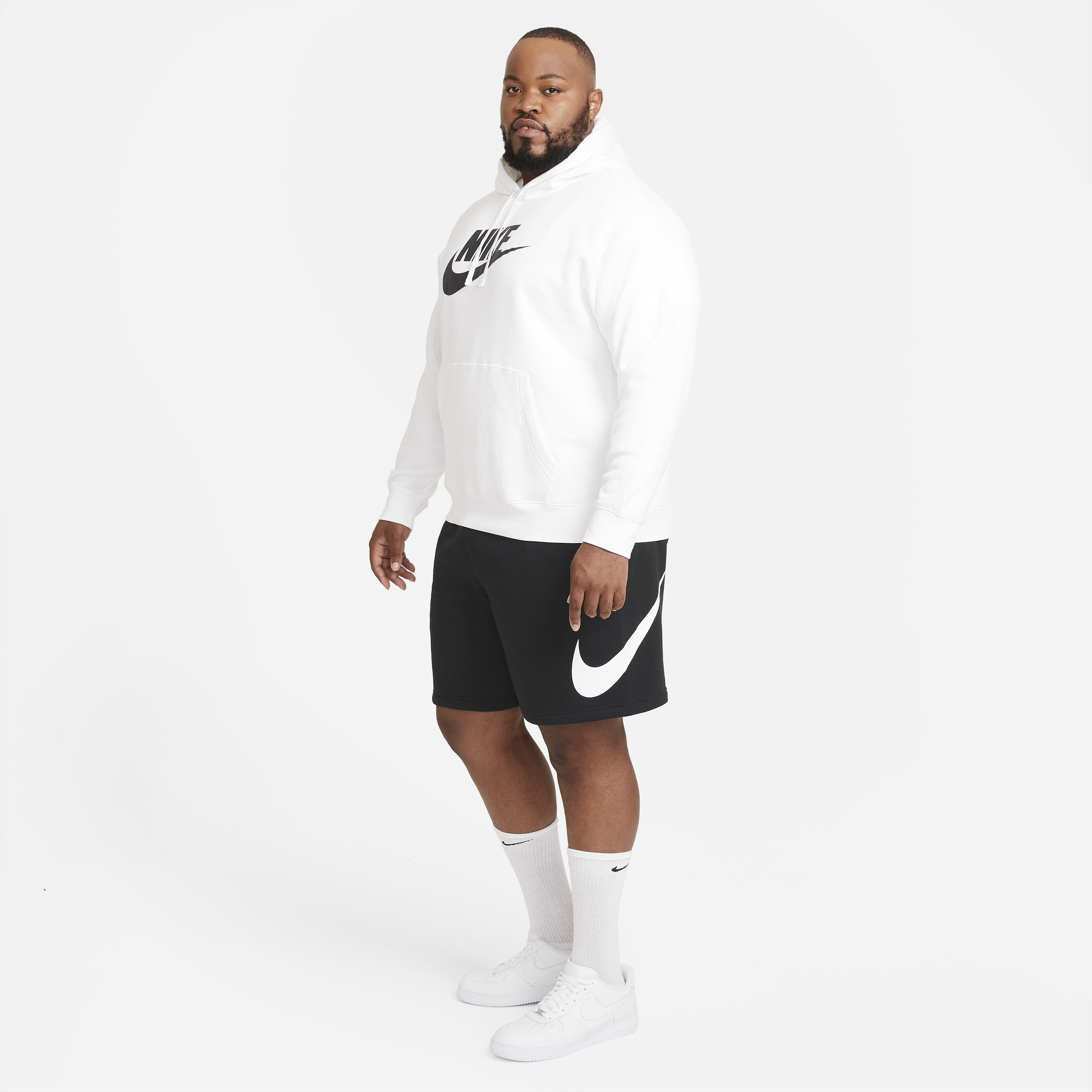 Buy Nike Sportswear Club Men s Graphic Shorts Midnight Navy White White Nike Saudi Official