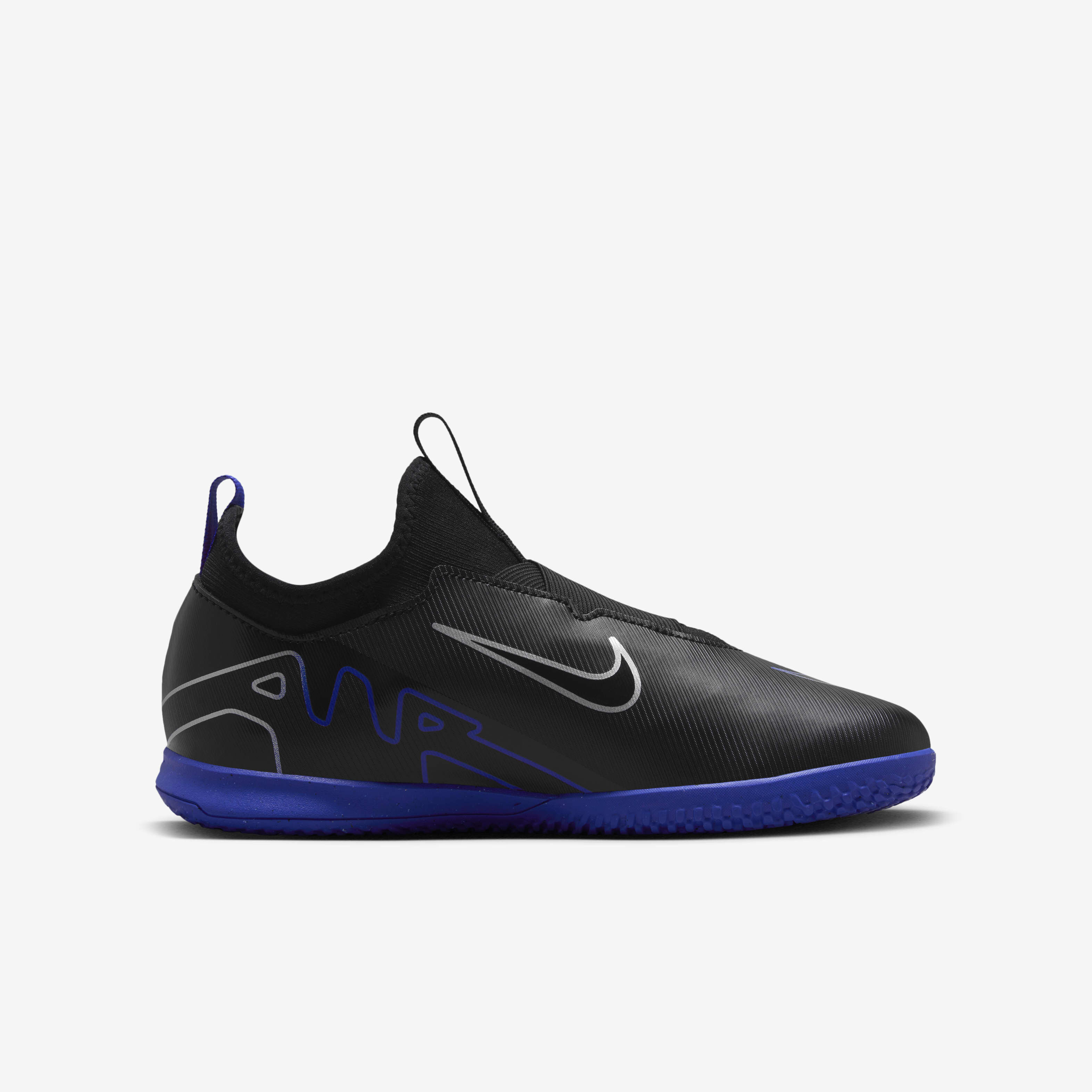 Buy Nike Jr. Mercurial Vapor 15 Academy Younger Older Kids Indoor Court Low Top Football Shoes Black Hyper Royal Chrome Nike Saudi Official