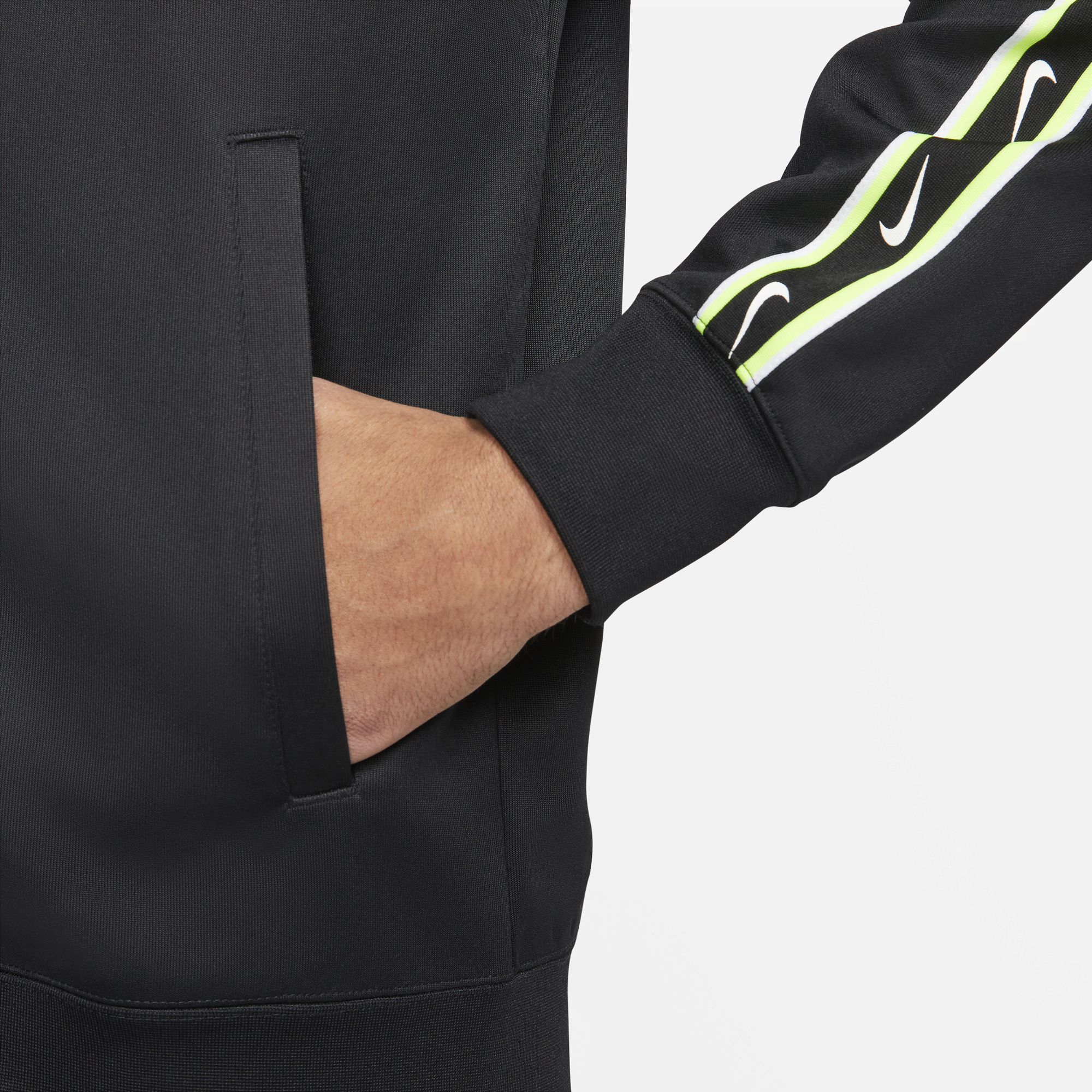 Nike repeat tracksuit black and cheap gold