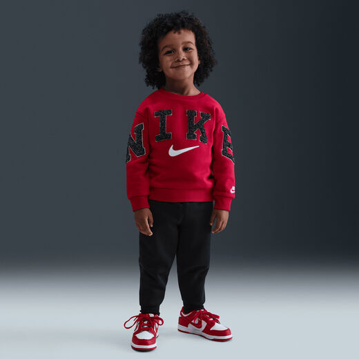 Kids' Sweatshirts-Nike, Nike Club, Toddler Chenille Fleece Crew