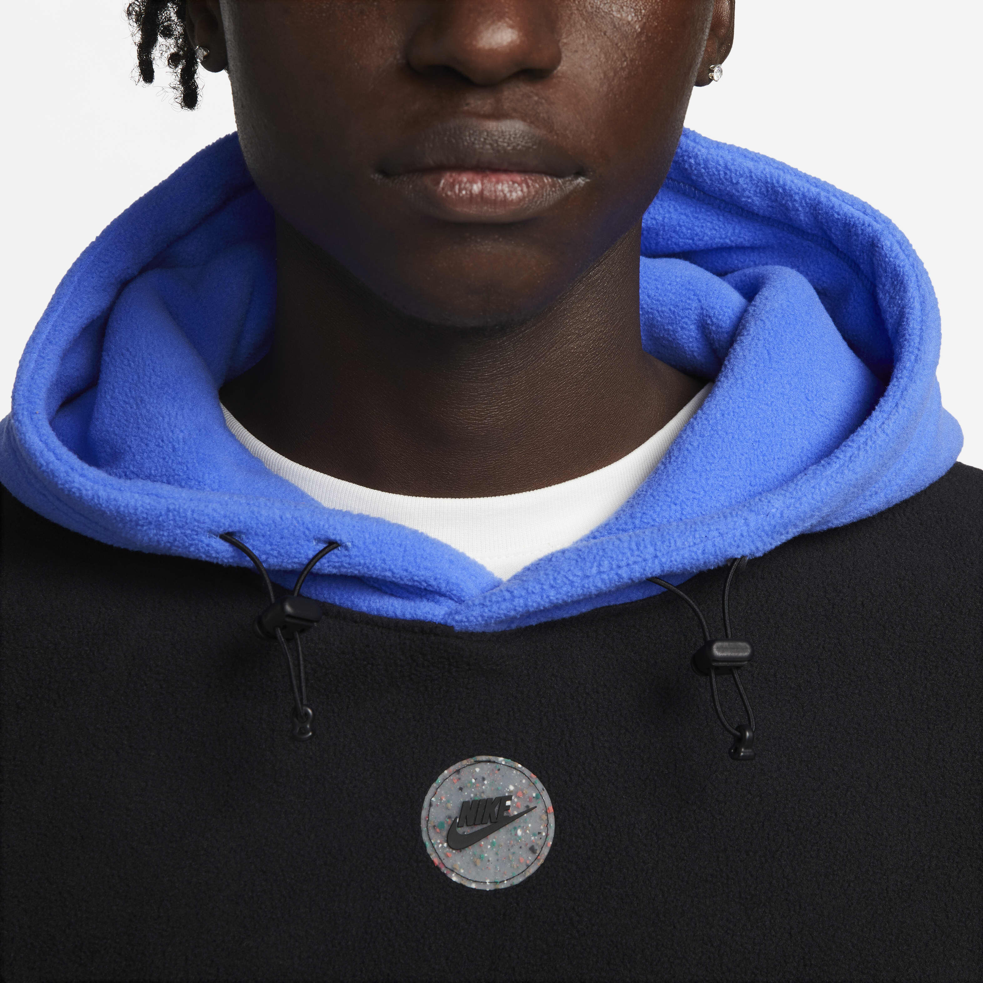 Buy Nike Sportswear Men s Sports Utility Hoodie Black Medium Blue Golden Moss Nike Saudi Official