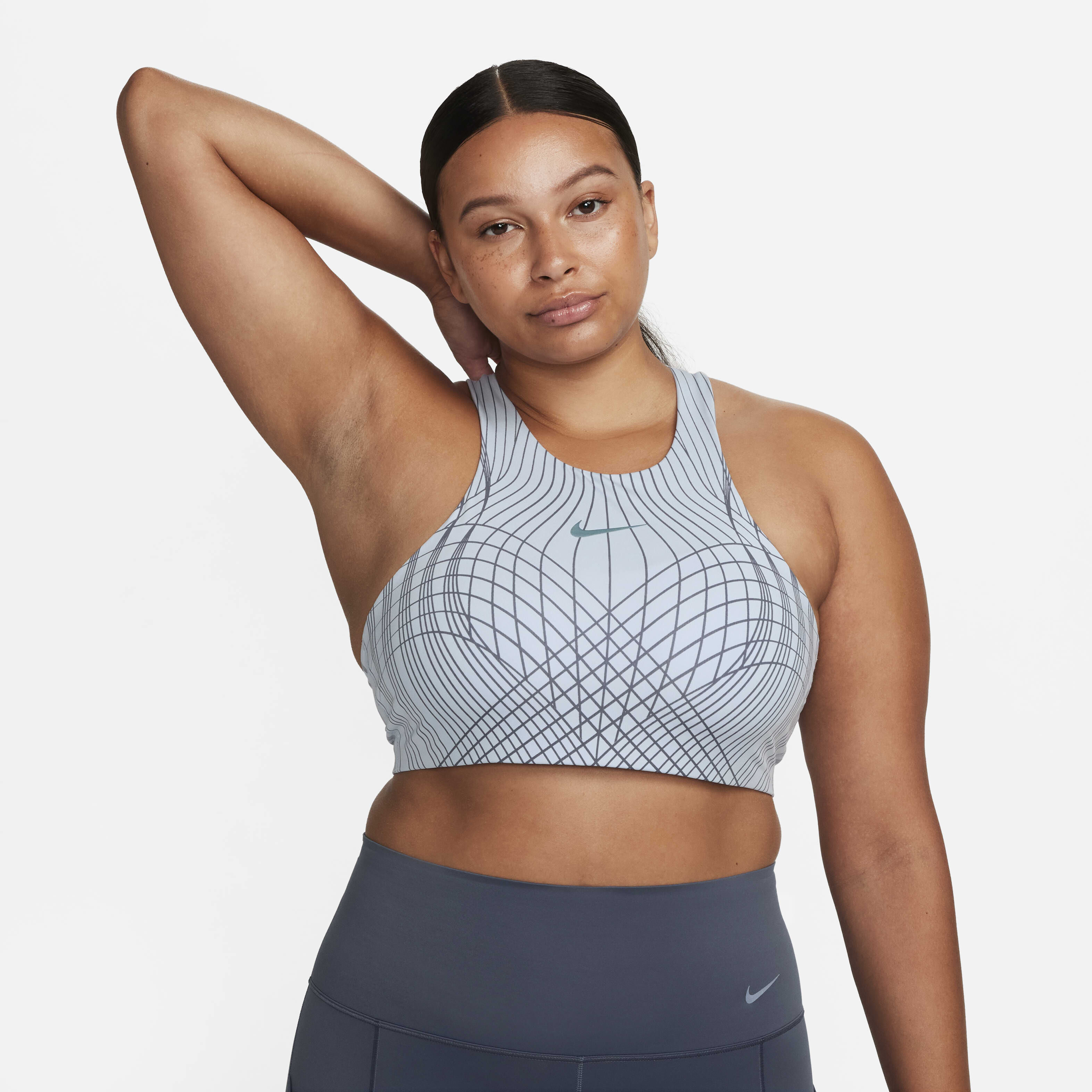 Buy Nike Swoosh Women s Medium Support Padded High Neck Sports Bra Nike Saudi Official