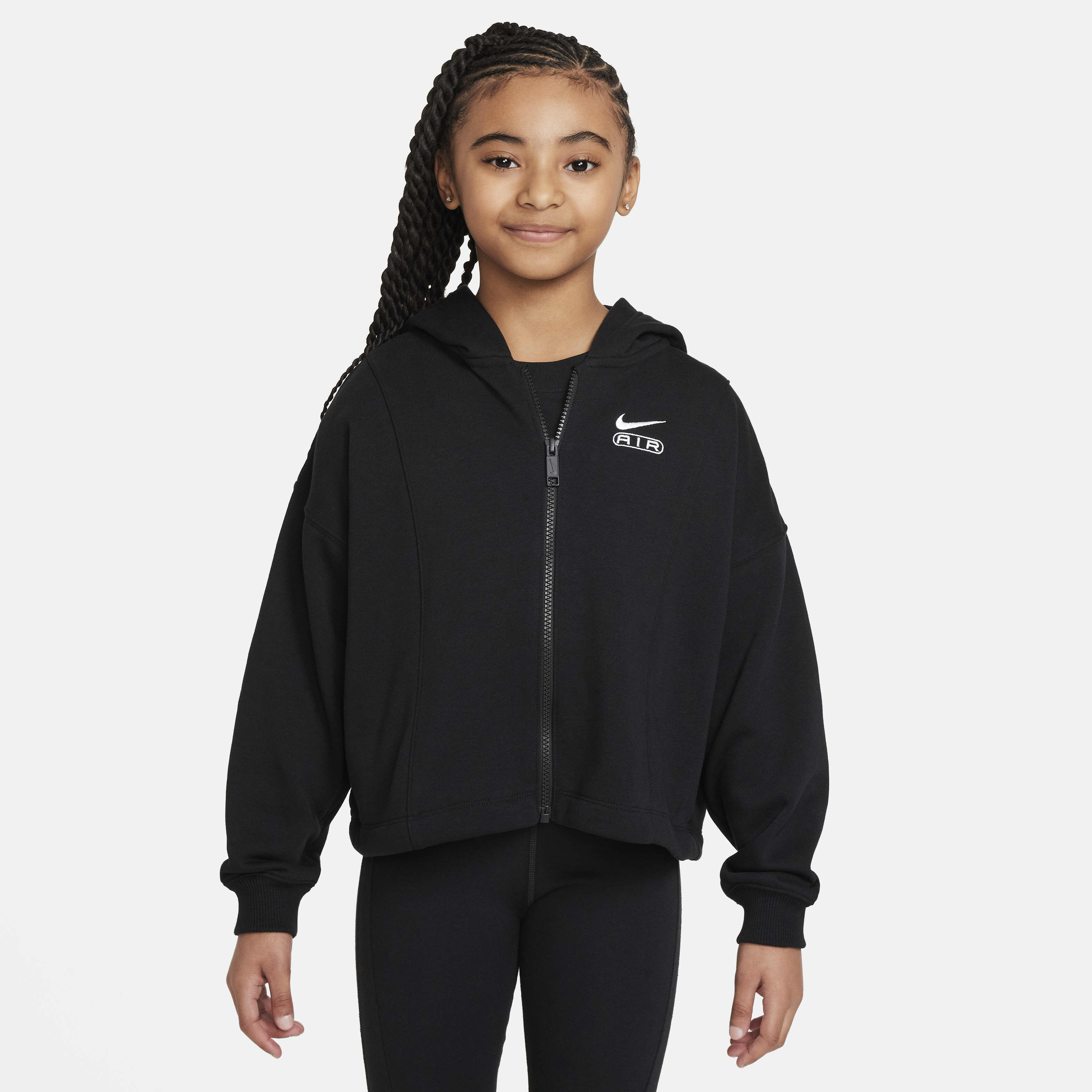 Buy Nike Air Girls French Terry Full Zip Hoodie Nike Saudi Official