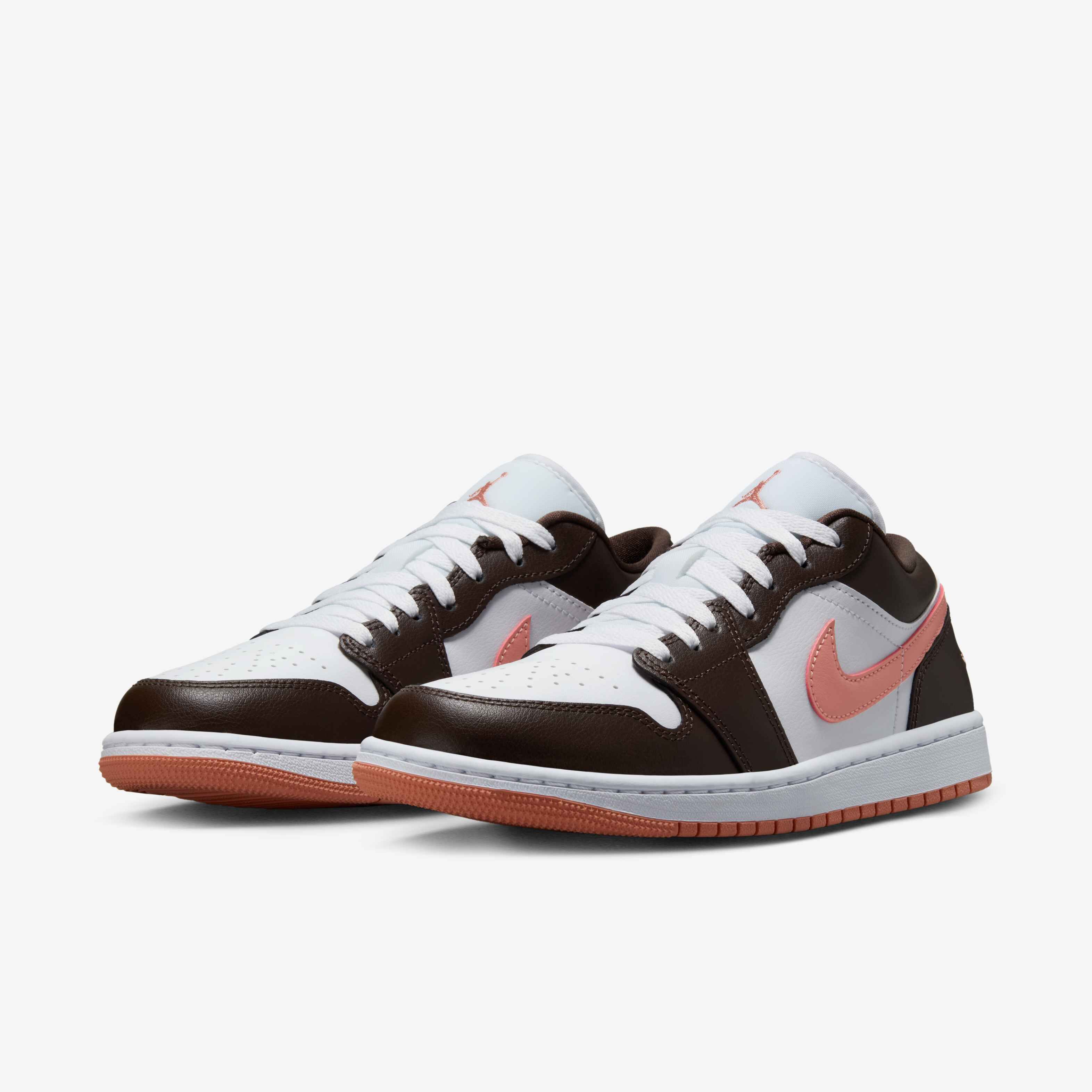 スニーカー Nike Air Jordan 1 Low W White Baroque Brown Light Madder Roo Buy Air Jordan 1 Low Women's Shoes - White/Baroque Brown