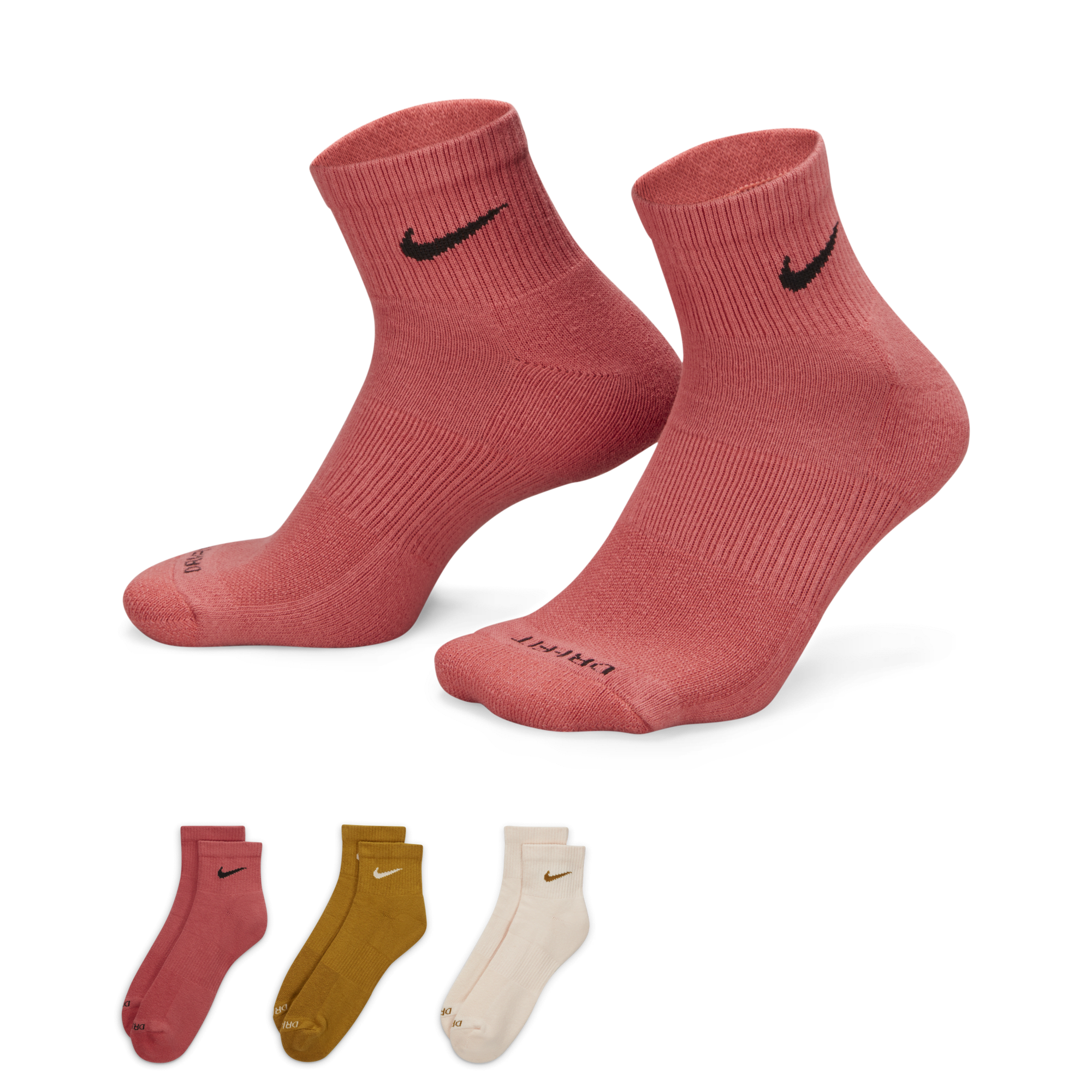 Pink nike ankle socks hotsell