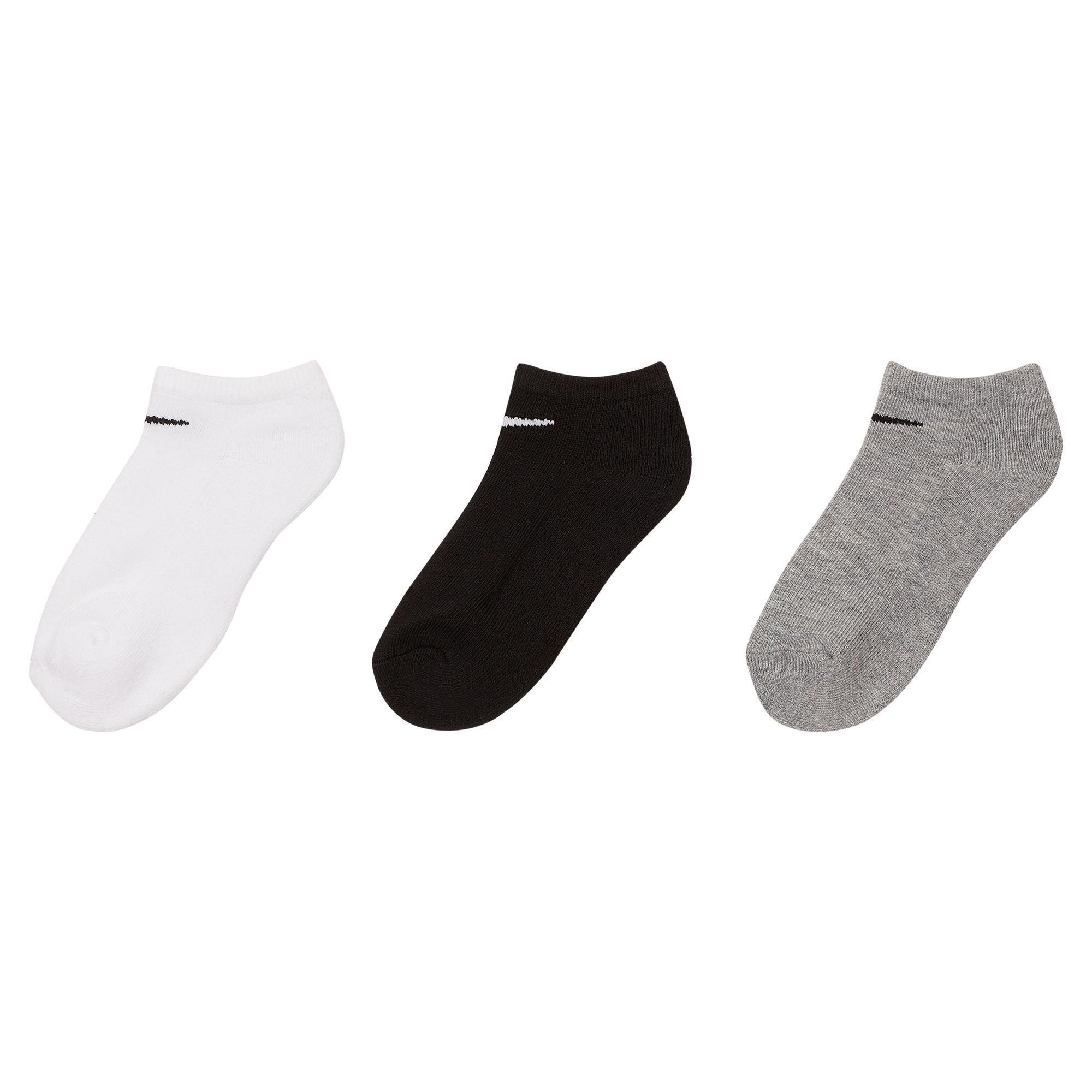 Buy Nike Little Kids No Show Socks 3 Pairs White Dark Grey Heather Nike Saudi Official