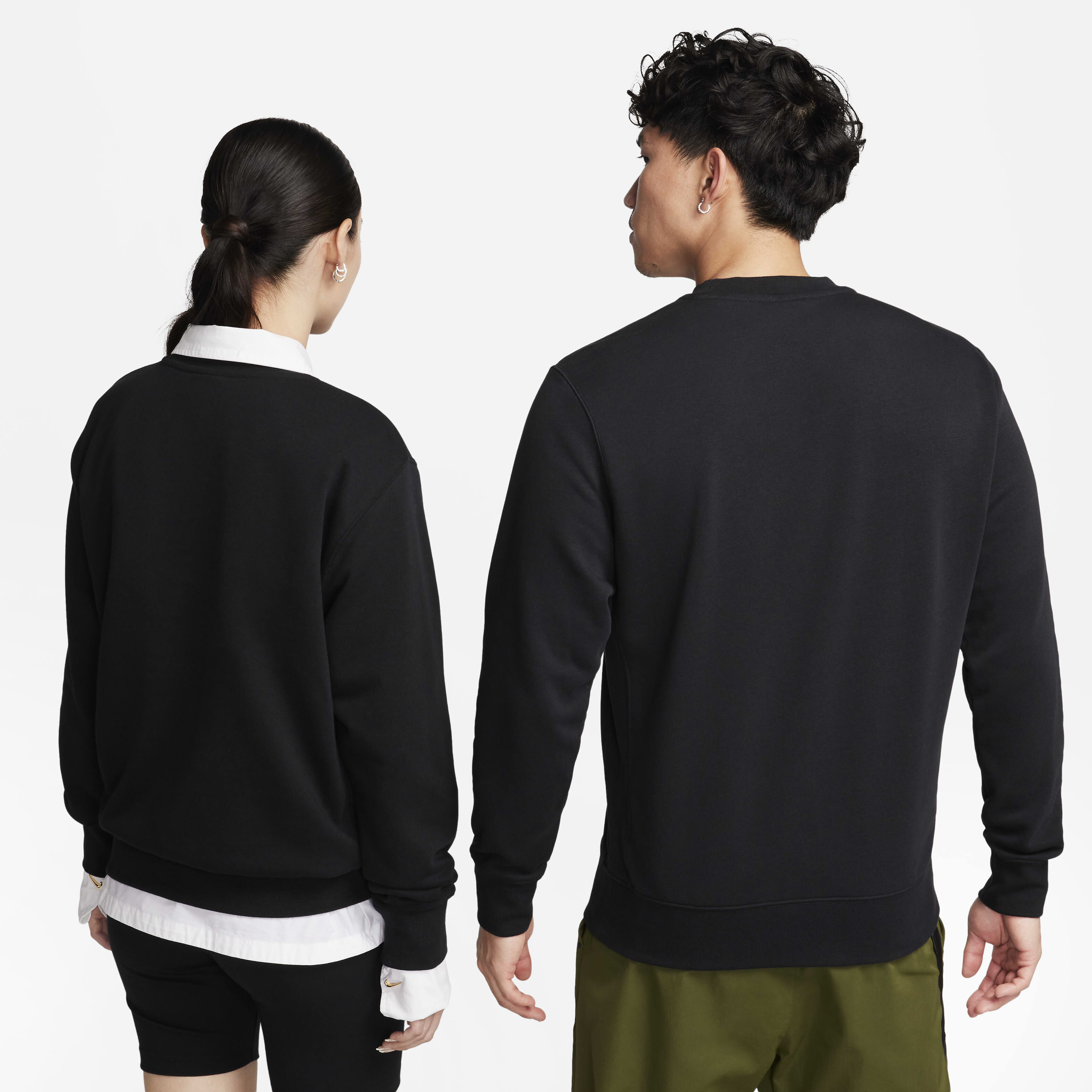 Buy Nike Sportswear Club Men's French Terry Crew - Black