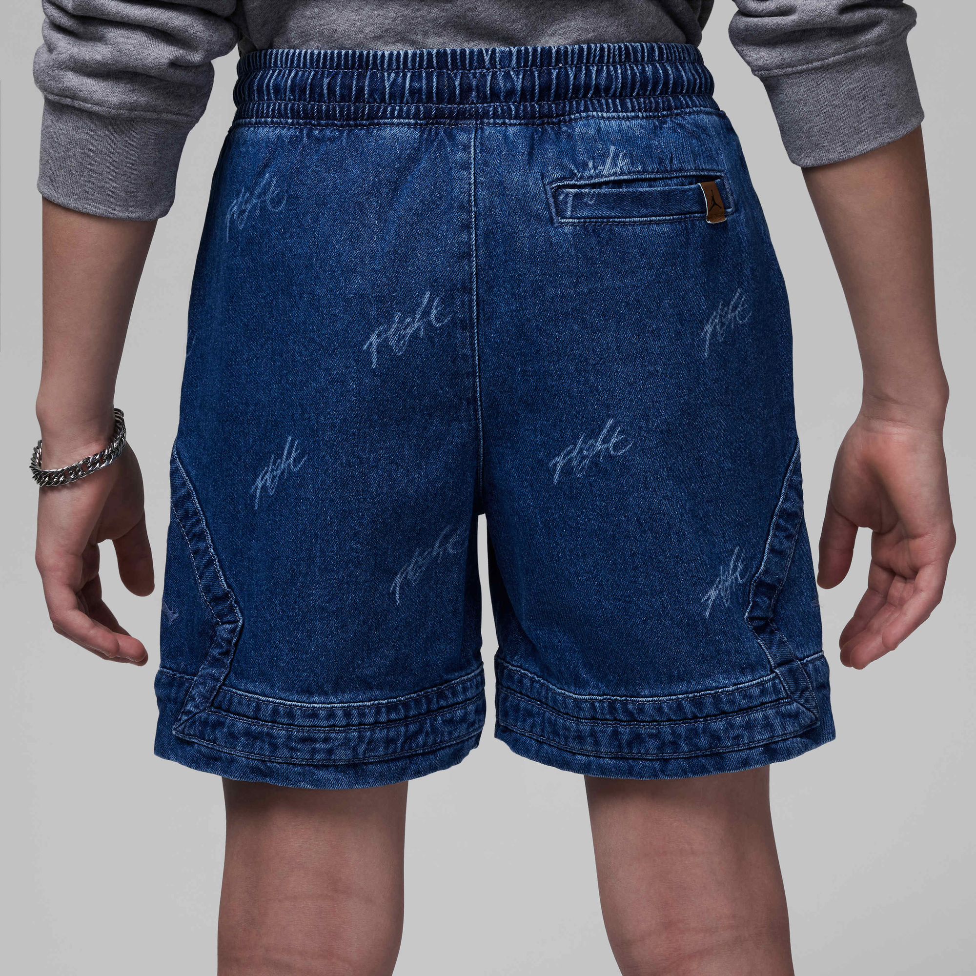 Buy Jordan MJ Flight Heritage Older Kids' Denim Shorts - Blue Grey