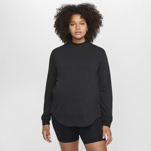 Training & Gym Hoodies & Sweatshirts-Nike, Nike (M) One, Women's Reversible French Terry Sweatshirt Top (Maternity)