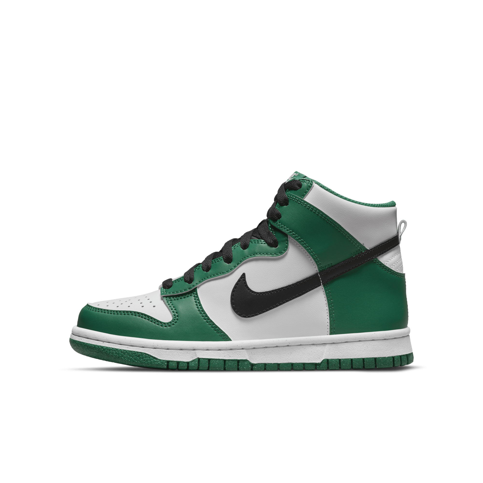 Green and white nike high tops 2025