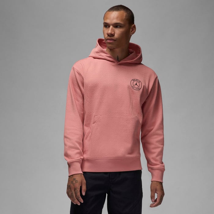 Buy Paris Saint-Germain Men's Fleece Pullover Hoodie Rust Pink