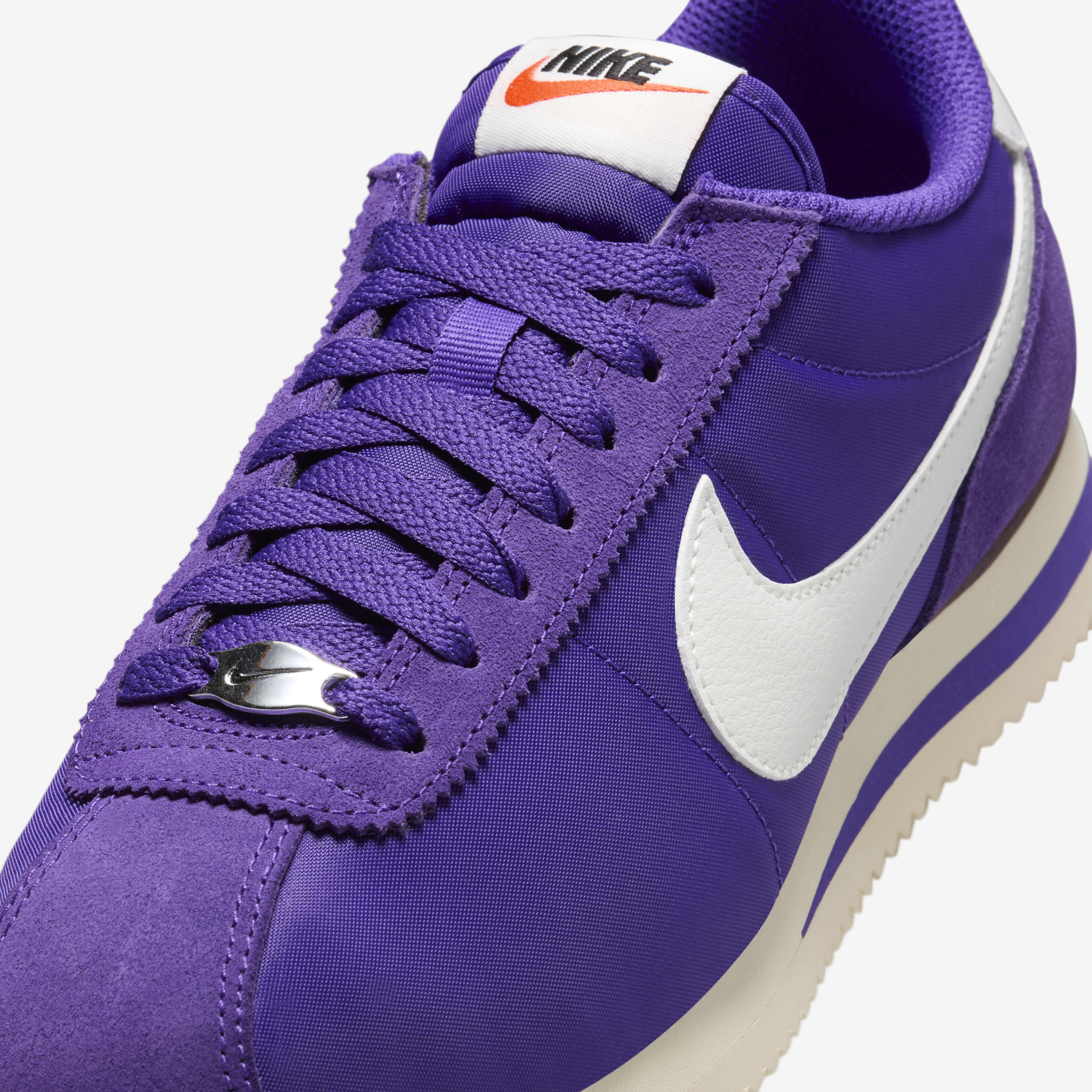 Buy Nike Cortez Textile Shoes Field Purple Alabaster Safety Orange Summit White Nike Saudi Official