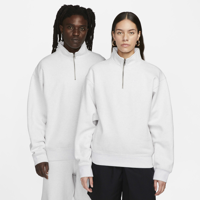 Buy Nike Solo Swoosh Men's 1/4-Zip Top Birch Heather/White