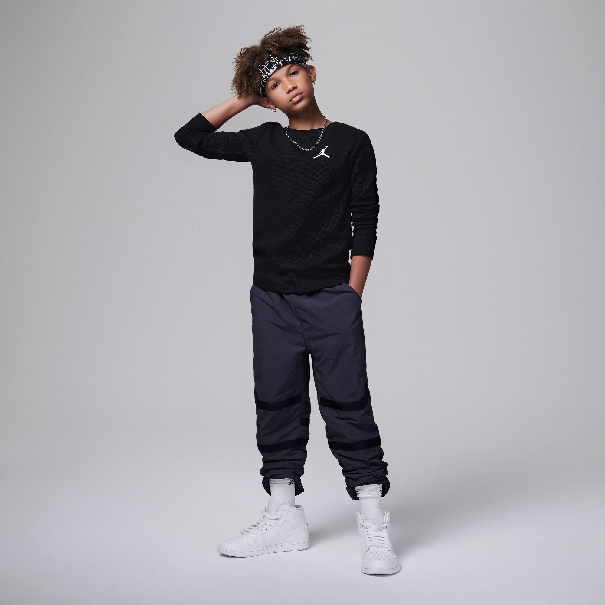 Jordan MJ Essentials Waffle Knit Long Sleeve Tee image number 2