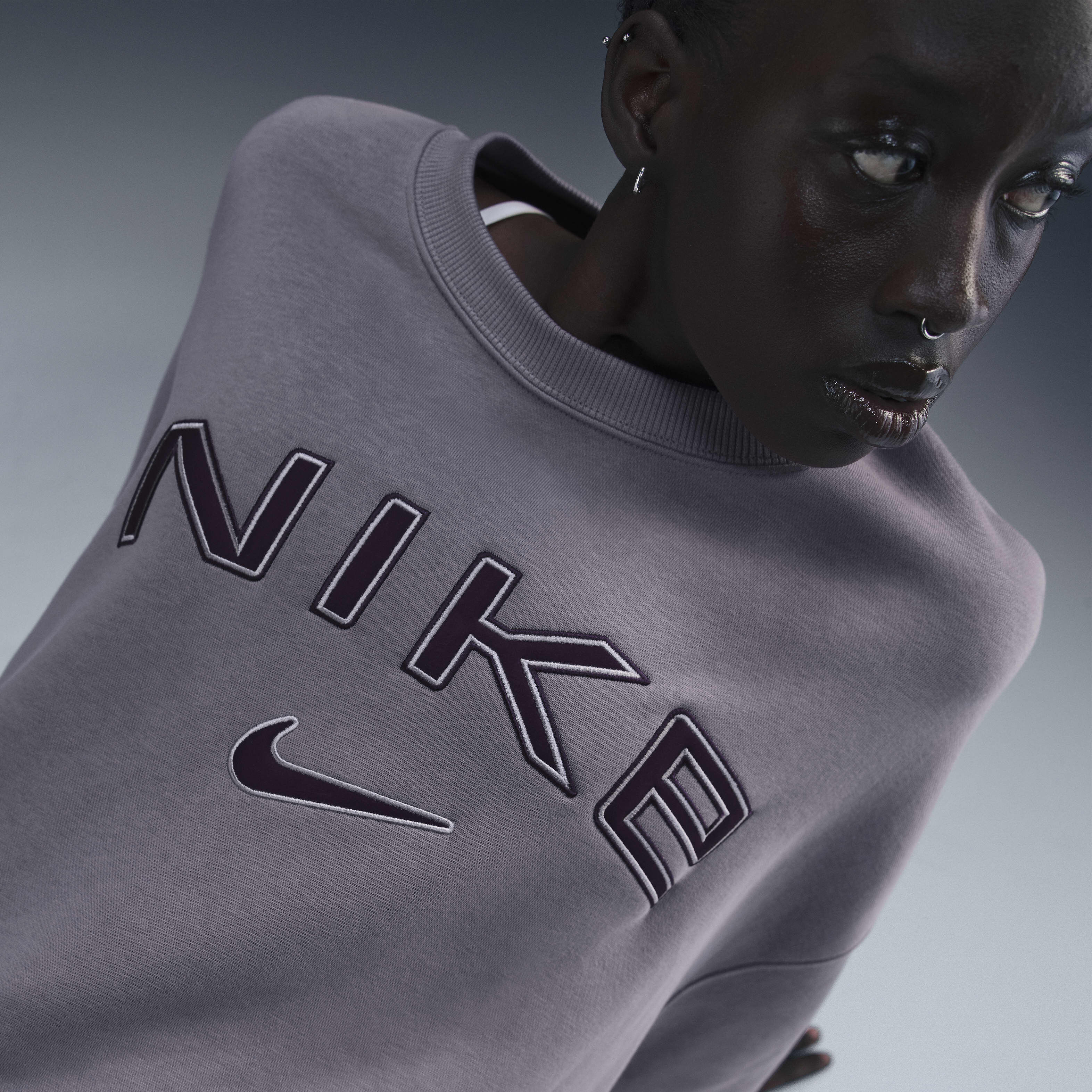 Buy Nike Sportswear Phoenix Fleece Women s Over Oversized Crew Neck Logo Sweatshirt Nike Saudi Official