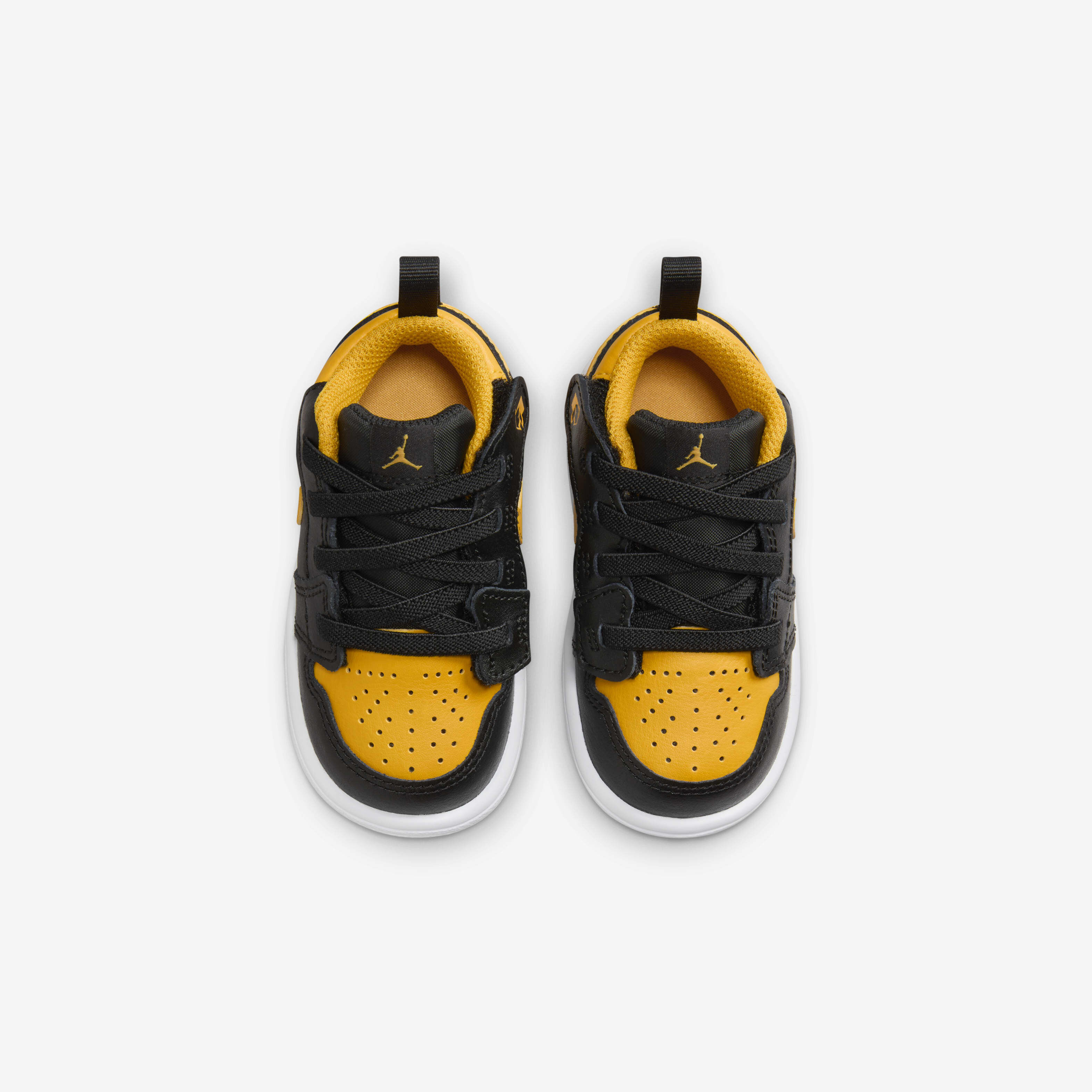 Yellow and black jordans toddler on sale