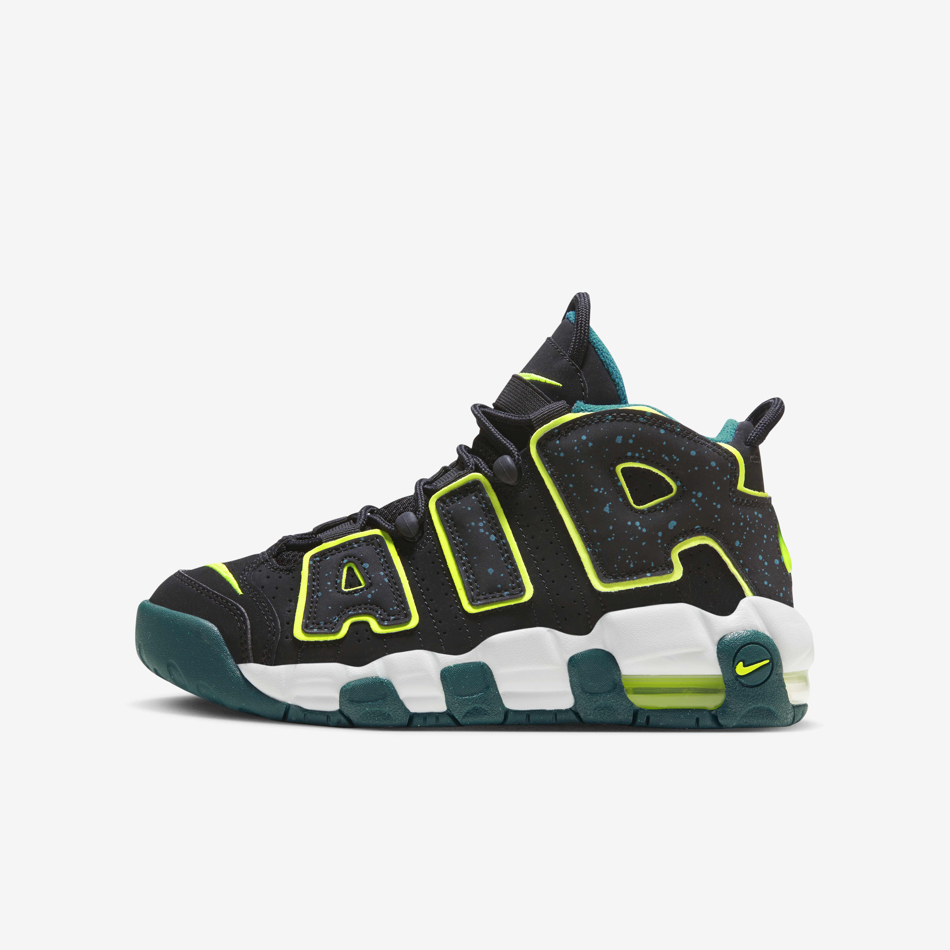 Buy Nike Air More Uptempo Older Kids' Shoes Black/Geode Teal