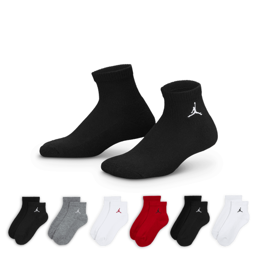 Socks-JRDN, Jordan Everyday Essentials, Big Kids' Ankle Socks (6 Pairs)