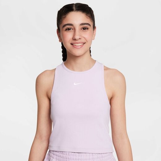 Kids' Sleeveless Tank Tops-Nike, Nike Sportswear, Girls' Ribbed Tank Top Kids' Sleeveless Tank Tops-Nike, Nike Sportswear, Girls' Ribbed Tank Top