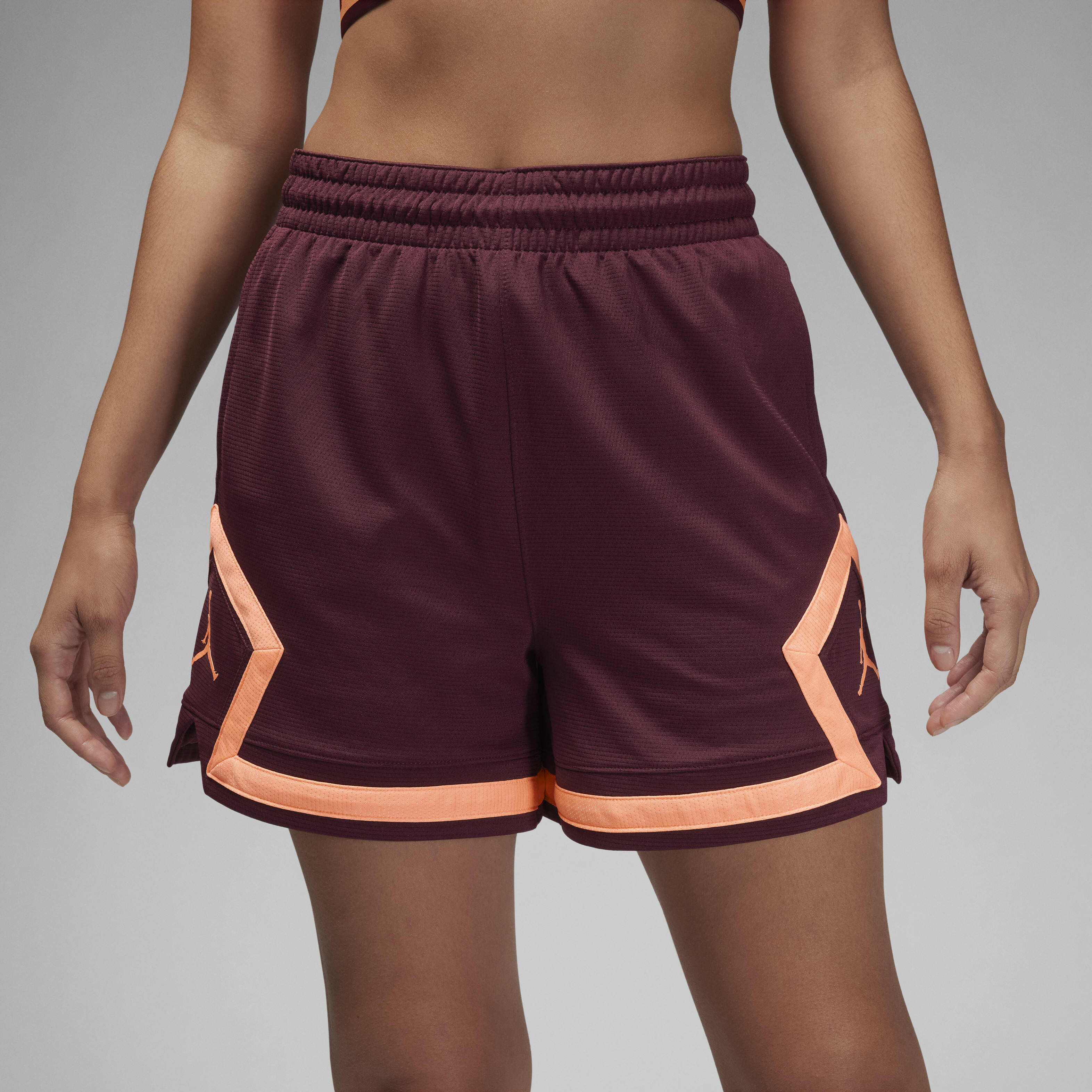 Maroon jordan shorts discount