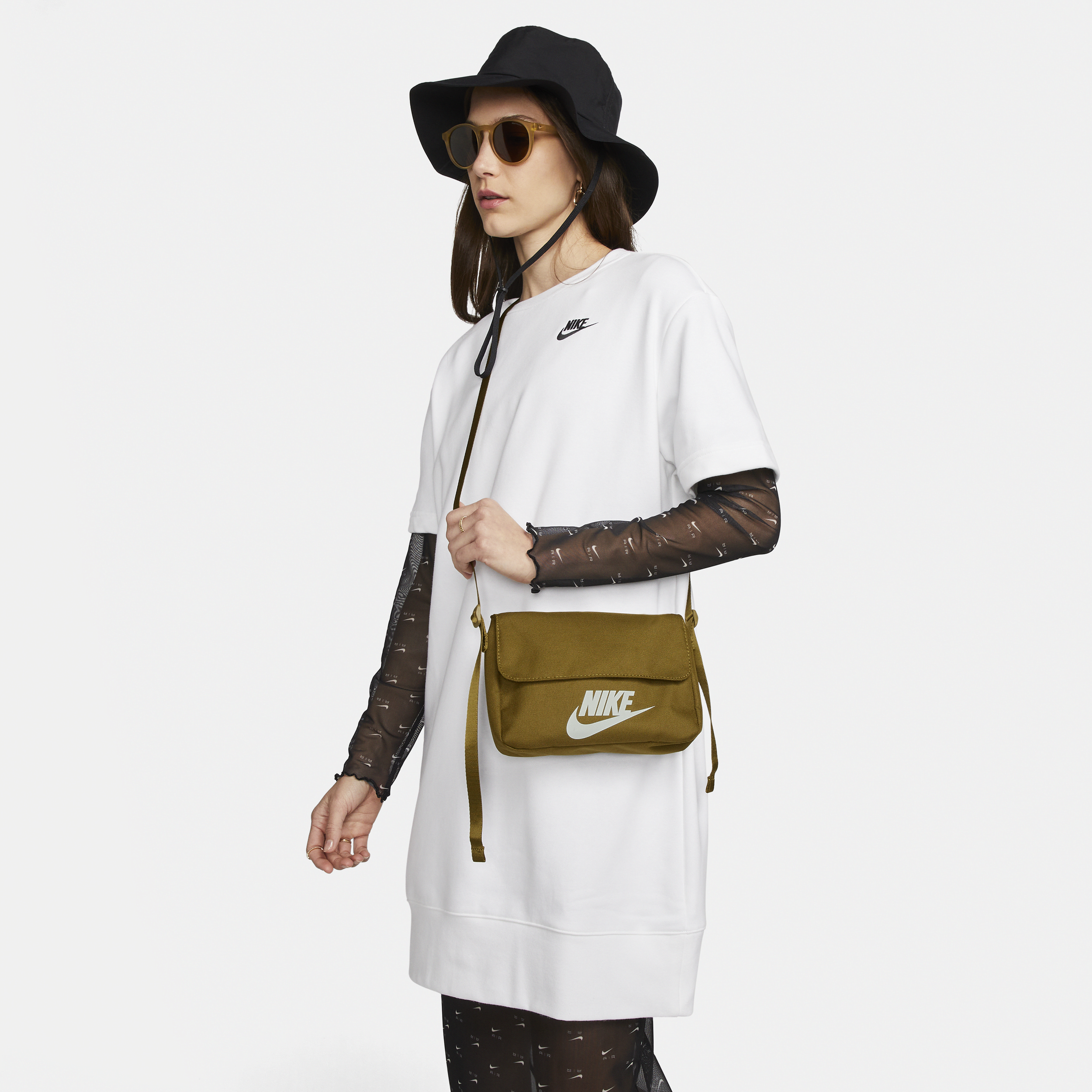 Nike leather crossbody discount bag