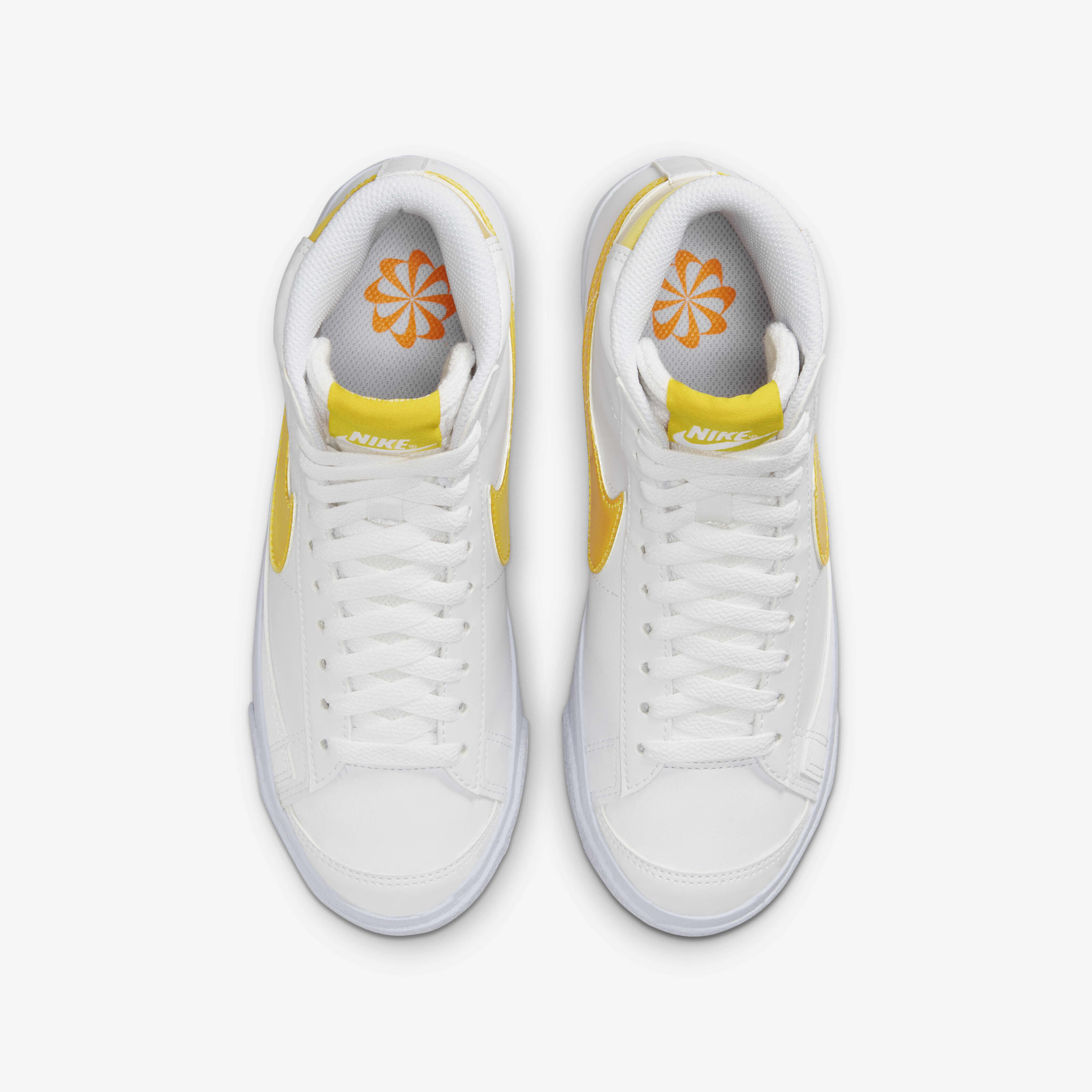 Nike blazer yellow swoosh discount