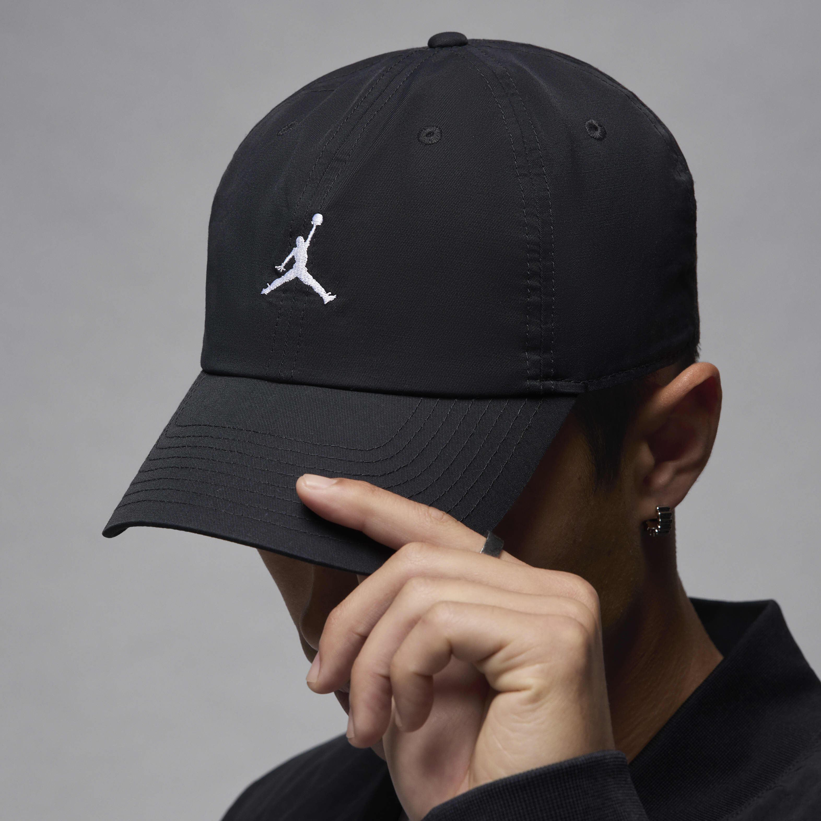 Buy Jordan Club Cap Adjustable Unstructured Hat - Black