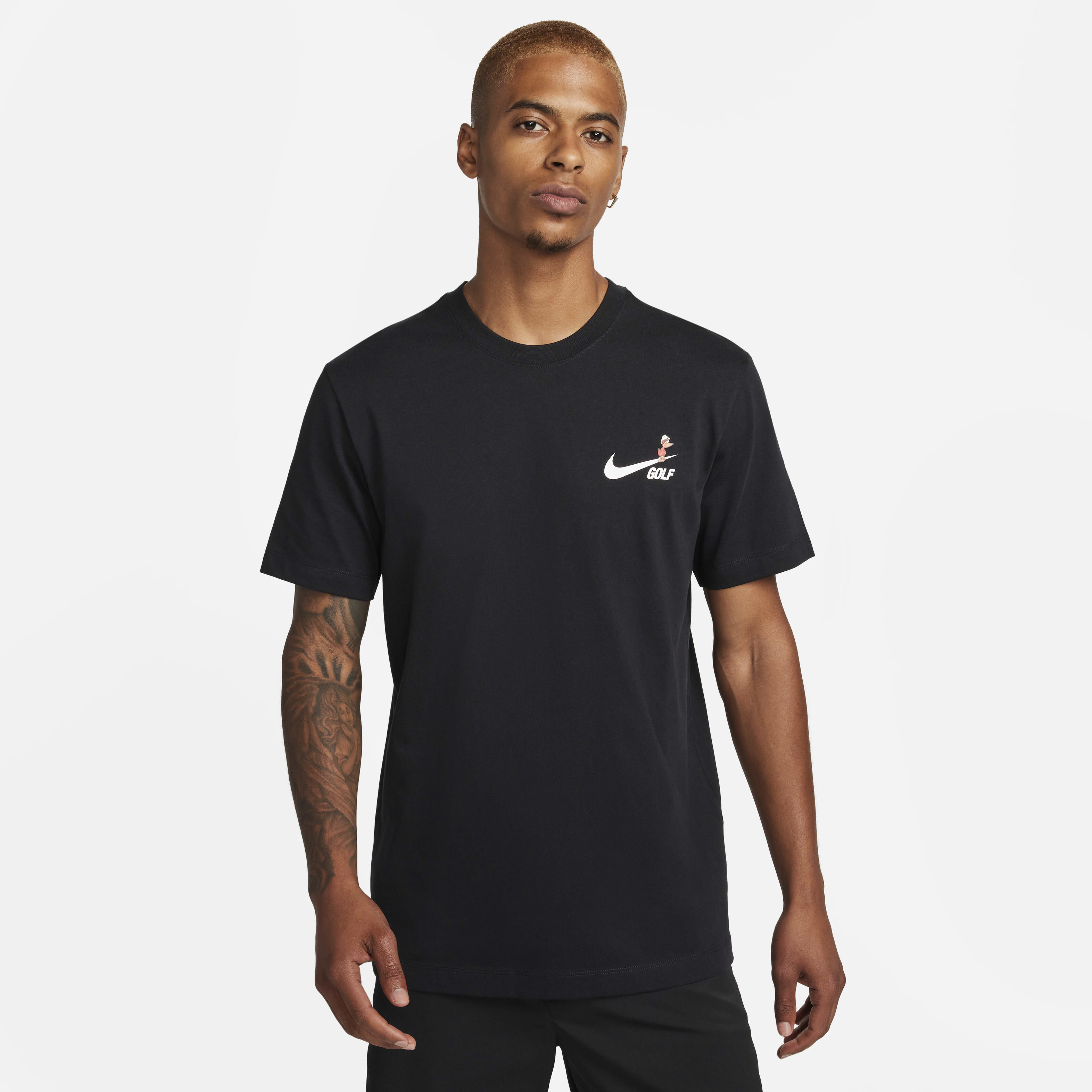 Buy Nike Men's Swoosh Golf T-Shirt - Black @ Nike Saudi