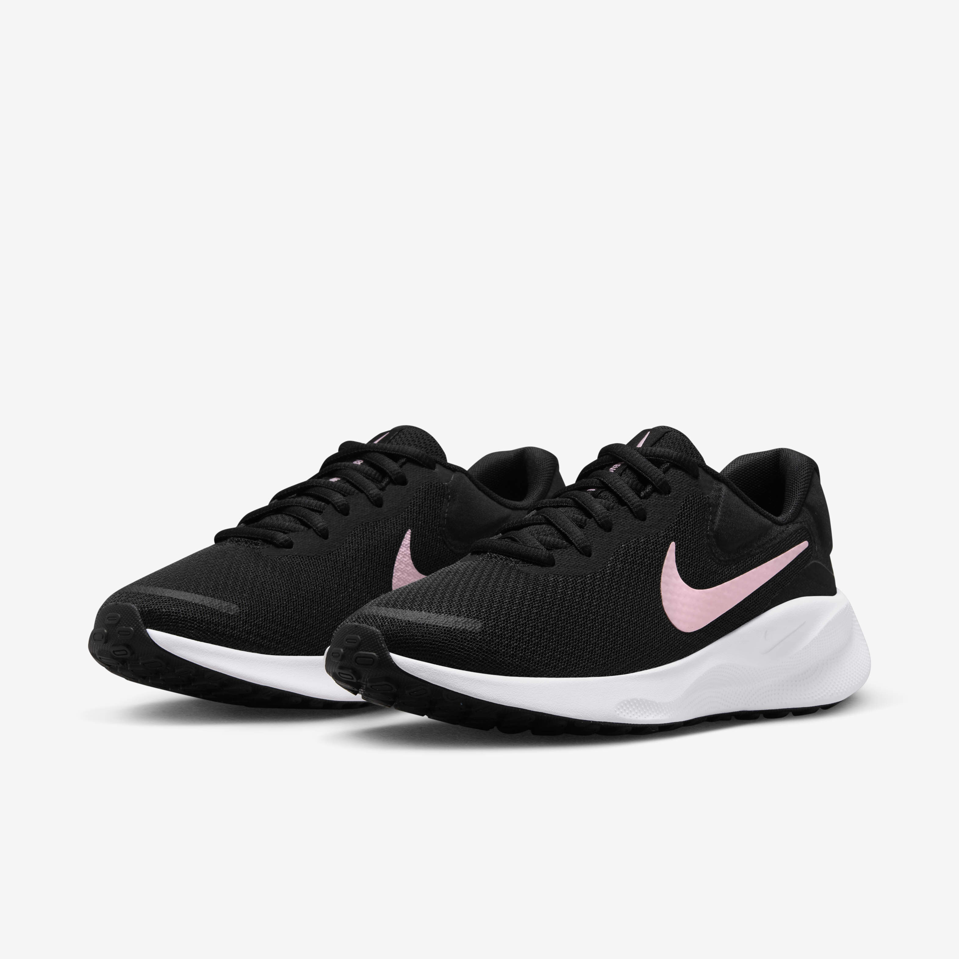 Nike sneakers black and pink hot sale