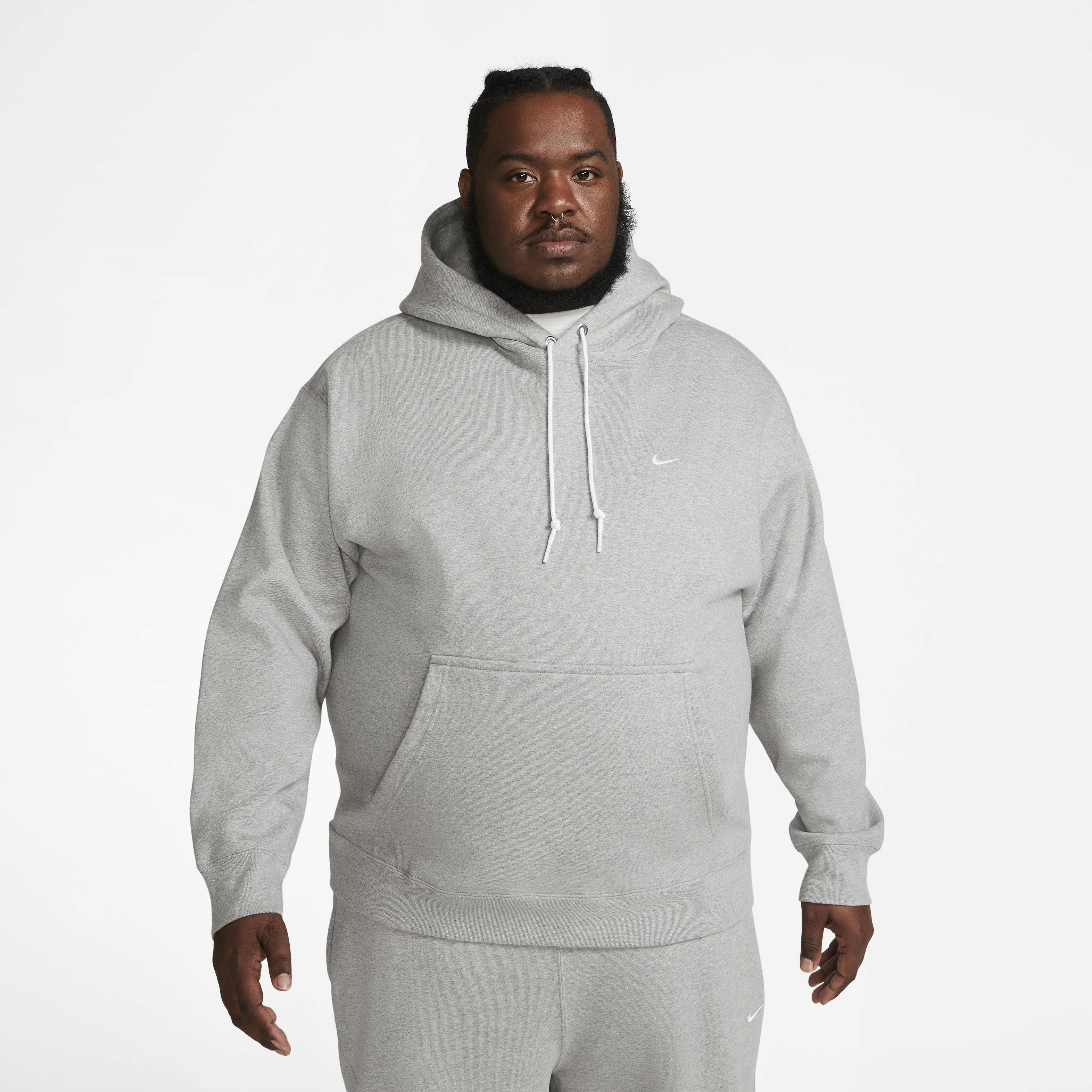 Nike grey swoosh sweatshirt sale