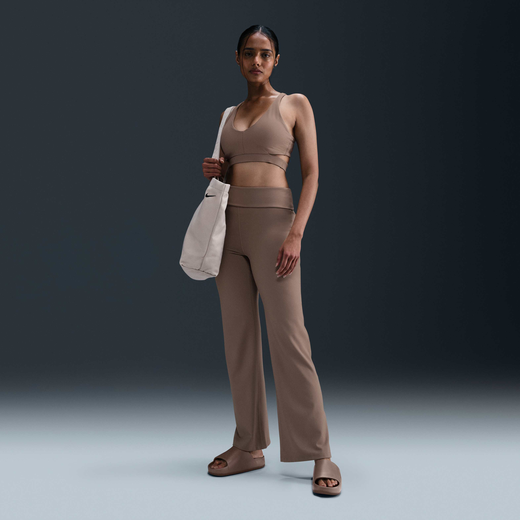 Trousers-Nike, Nike One, Women's Dri-FIT High-Waisted Fold-Over Trousers