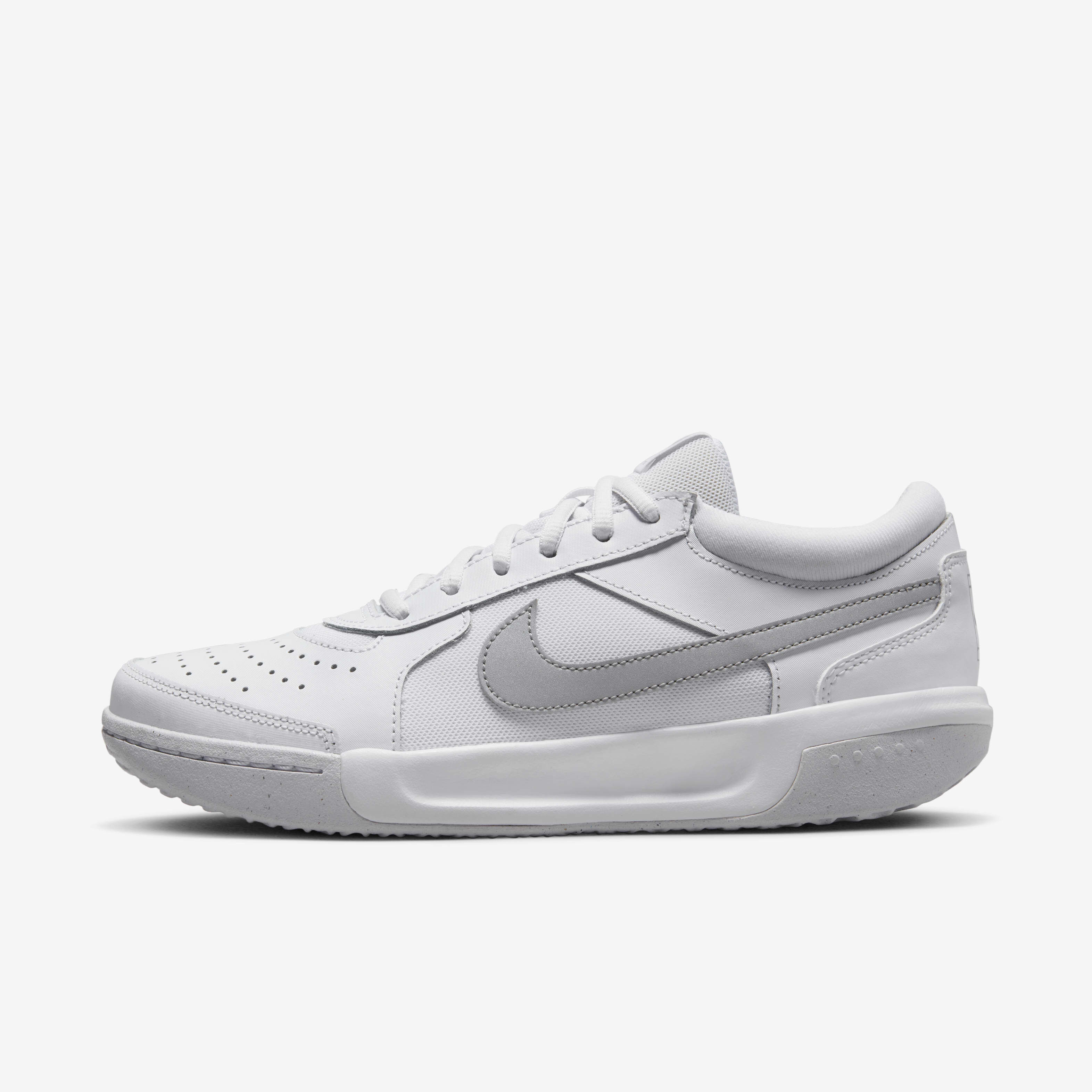 Buy NikeCourt Air Zoom Lite 3 Women s Tennis Shoes White Metallic Silver Nike Saudi Official