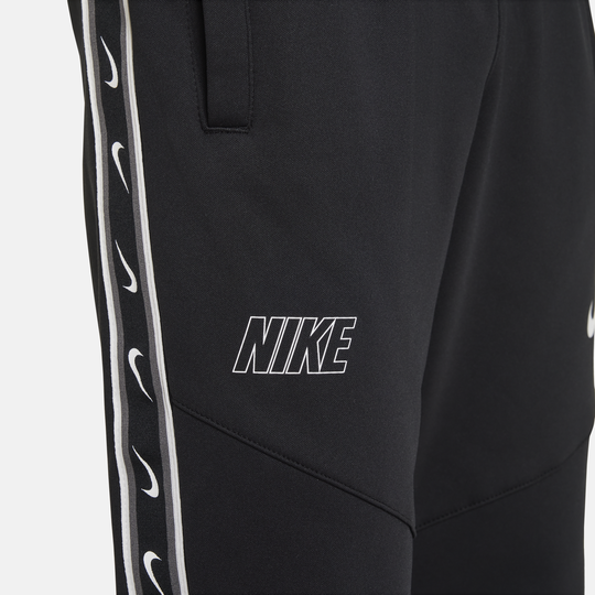 Black nike taped shop joggers