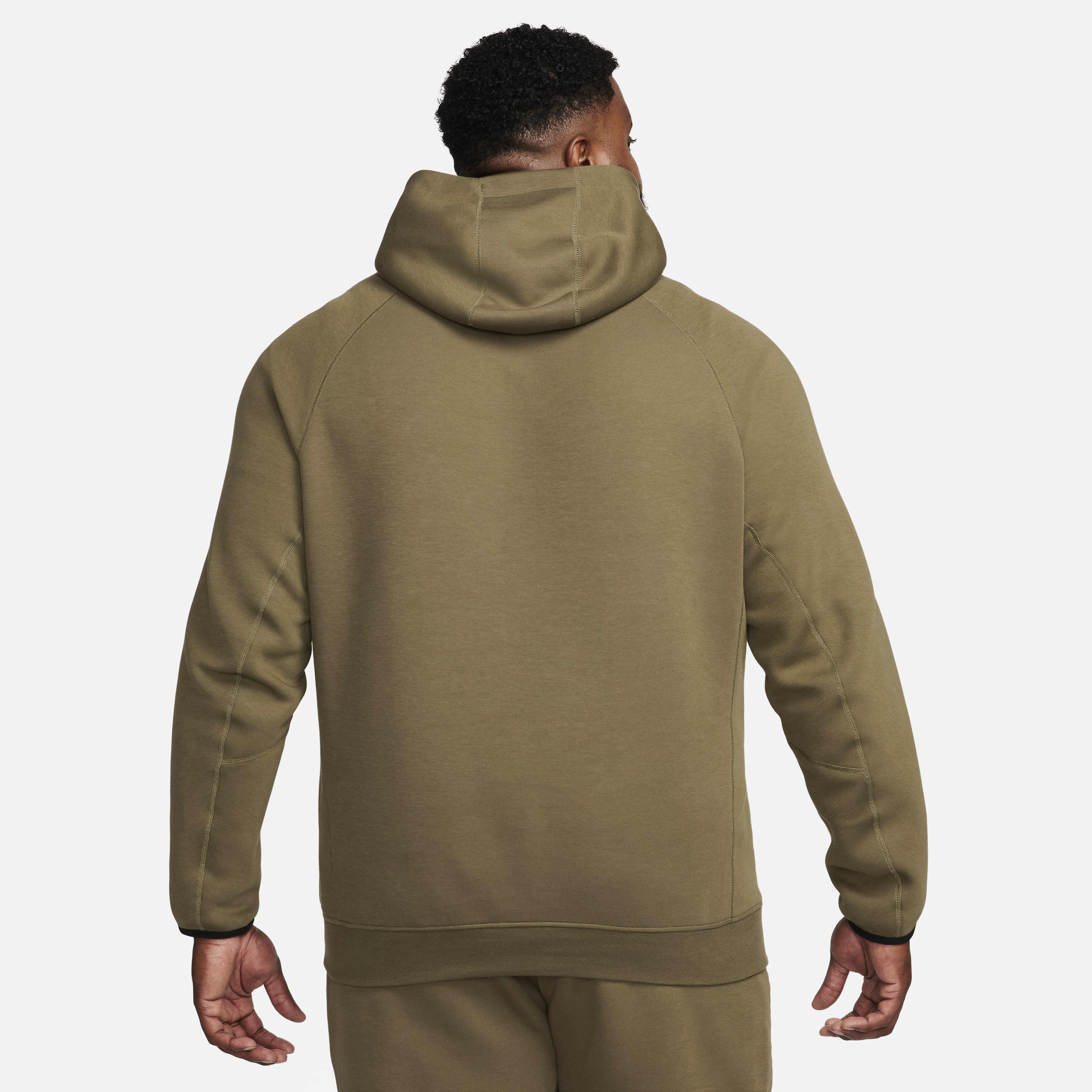 Buy Nike Sportswear Tech Fleece Men s Pullover Hoodie Medium Olive Black Nike Saudi Official