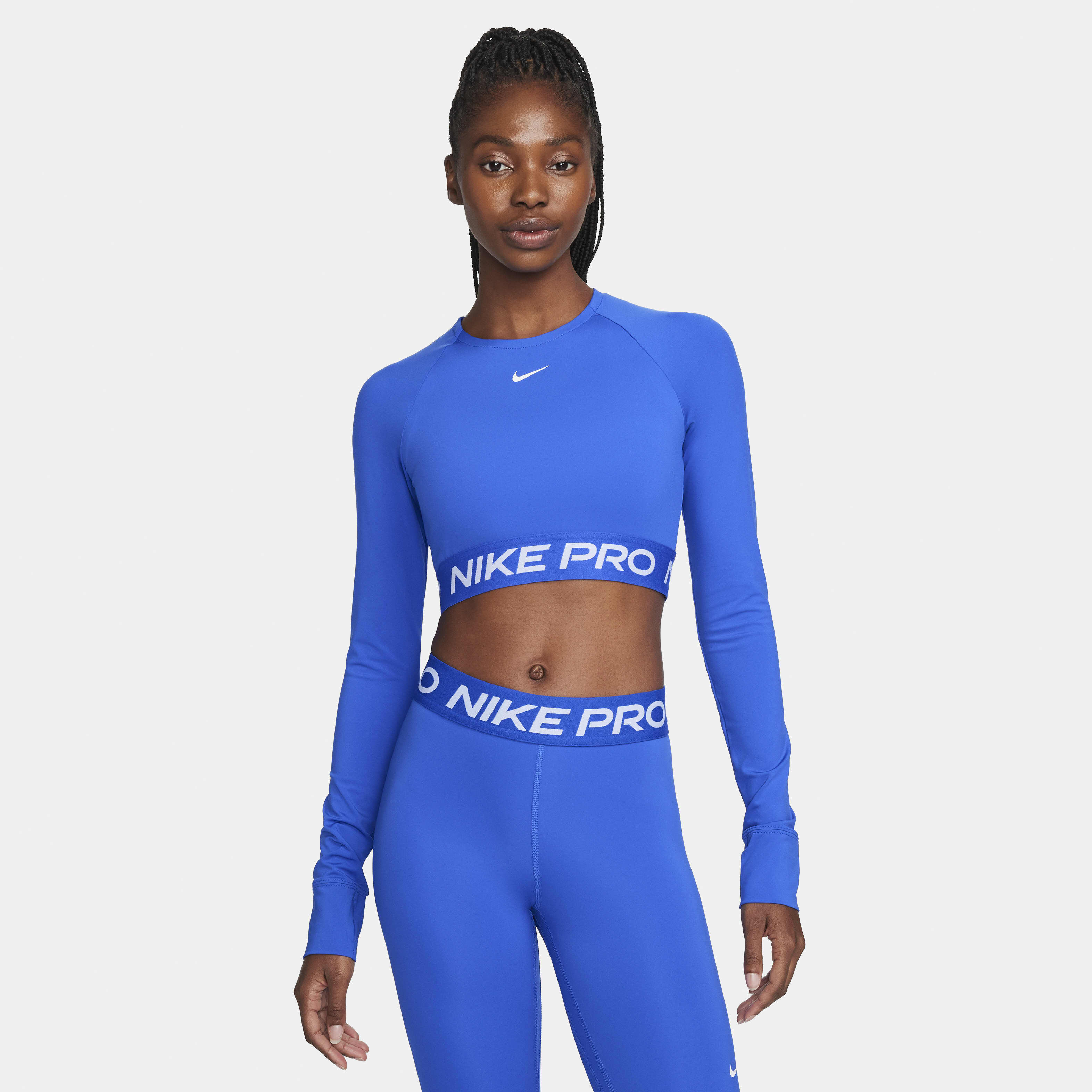 Nike cropped long sleeve top hotsell
