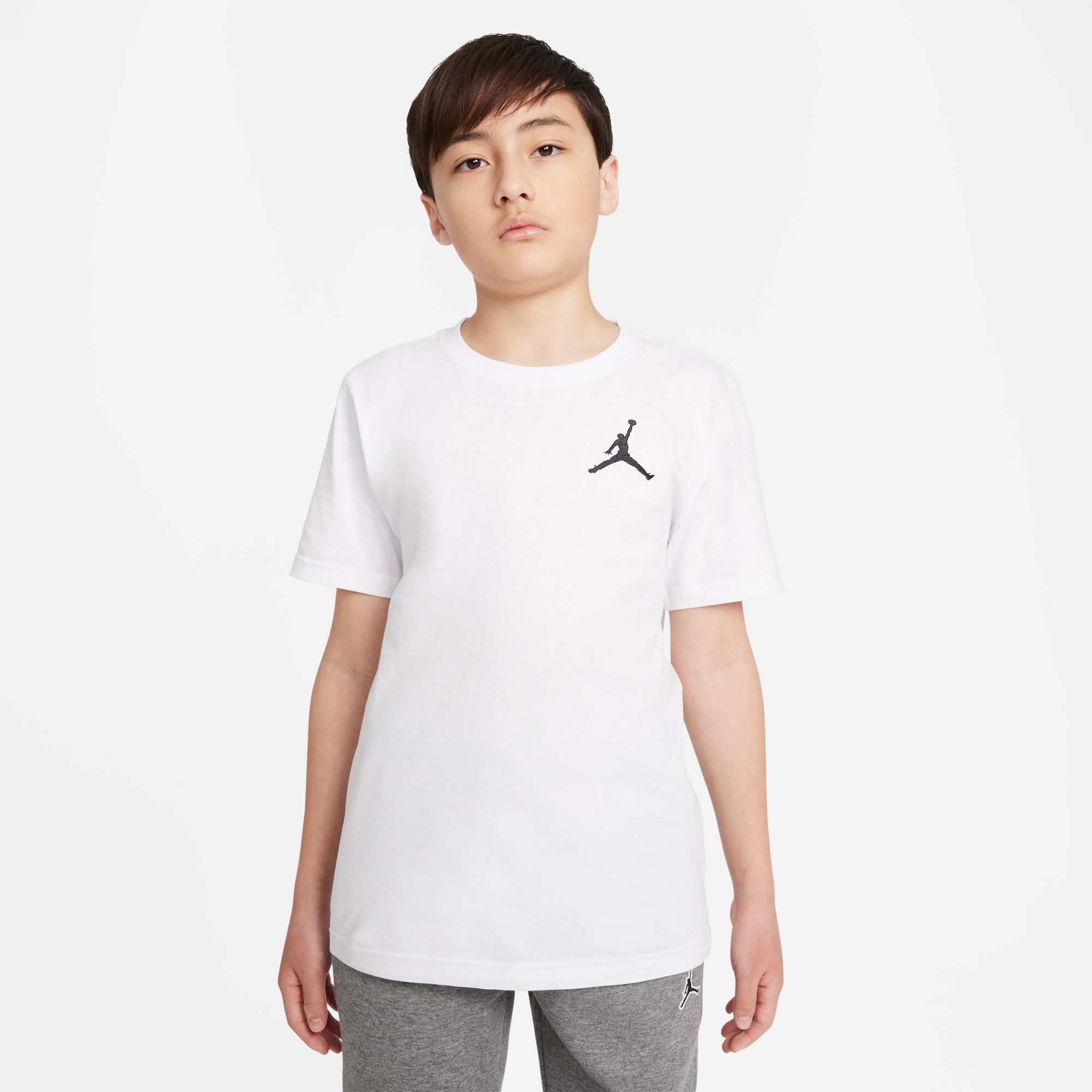 Buy Jordan Jumpman Air Embroidered Tee Big Kids' T-Shirt White