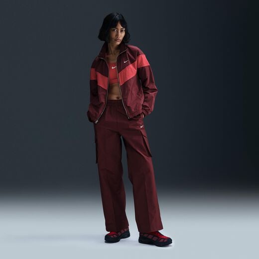 Red-Nike, Nike Sportswear Everything Wovens, Women's Mid-Rise Cargo Trousers Red-Nike, Nike Sportswear Everything Wovens, Women's Mid-Rise Cargo Trousers