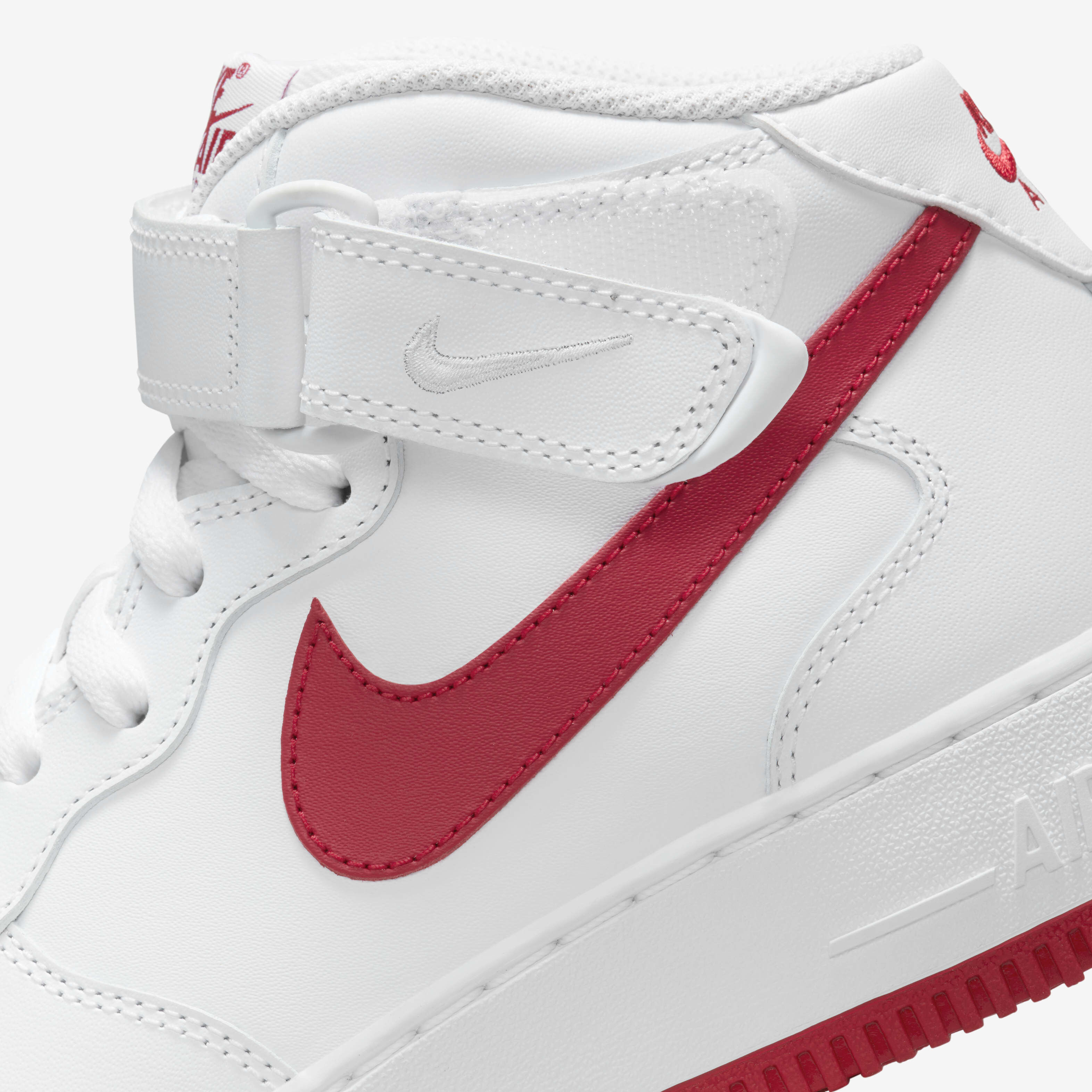 Buy Nike Air Force 1 07 Mid Women s Shoe White White Gym Red Nike Saudi Official
