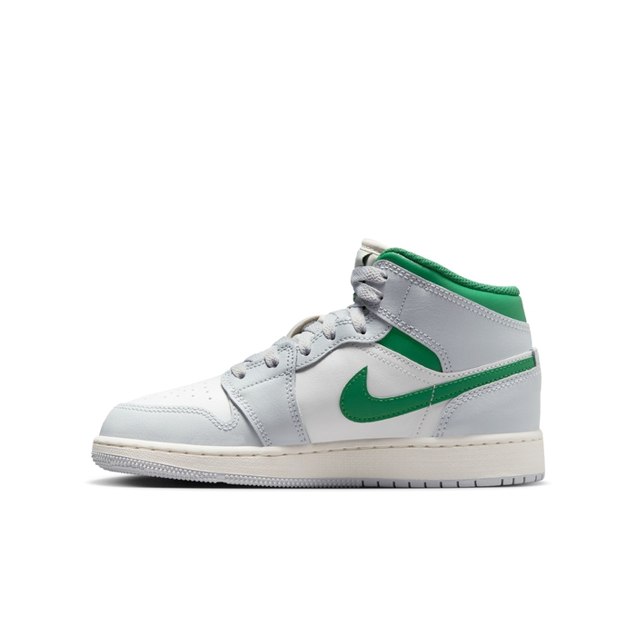 Buy Air Jordan 1 Mid Older Kids Shoes Summit White Pure Platinum Sail Pine Green Nike Saudi Official