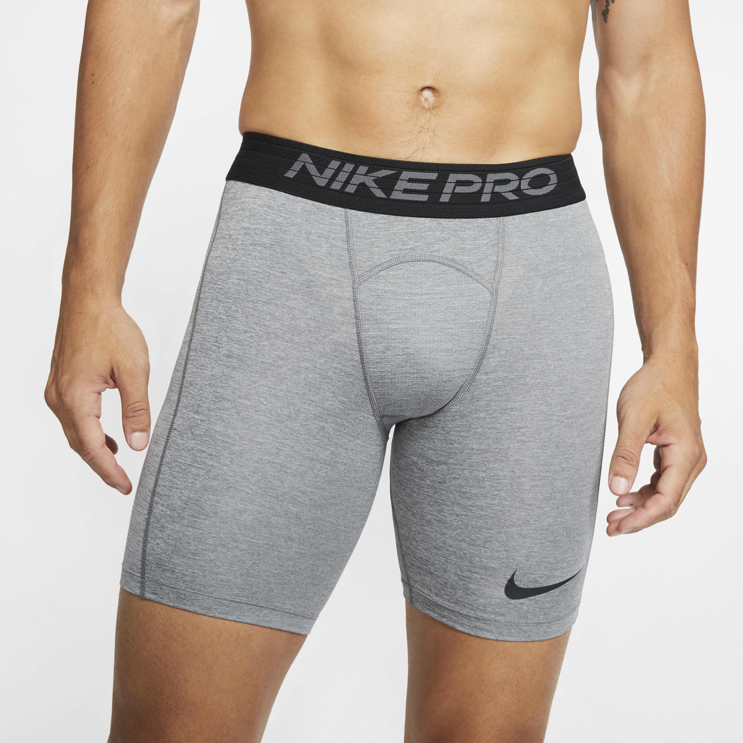 Buy Nike Pro Men s Shorts Smoke Grey Light Smoke Grey Heather Black Nike Saudi Official